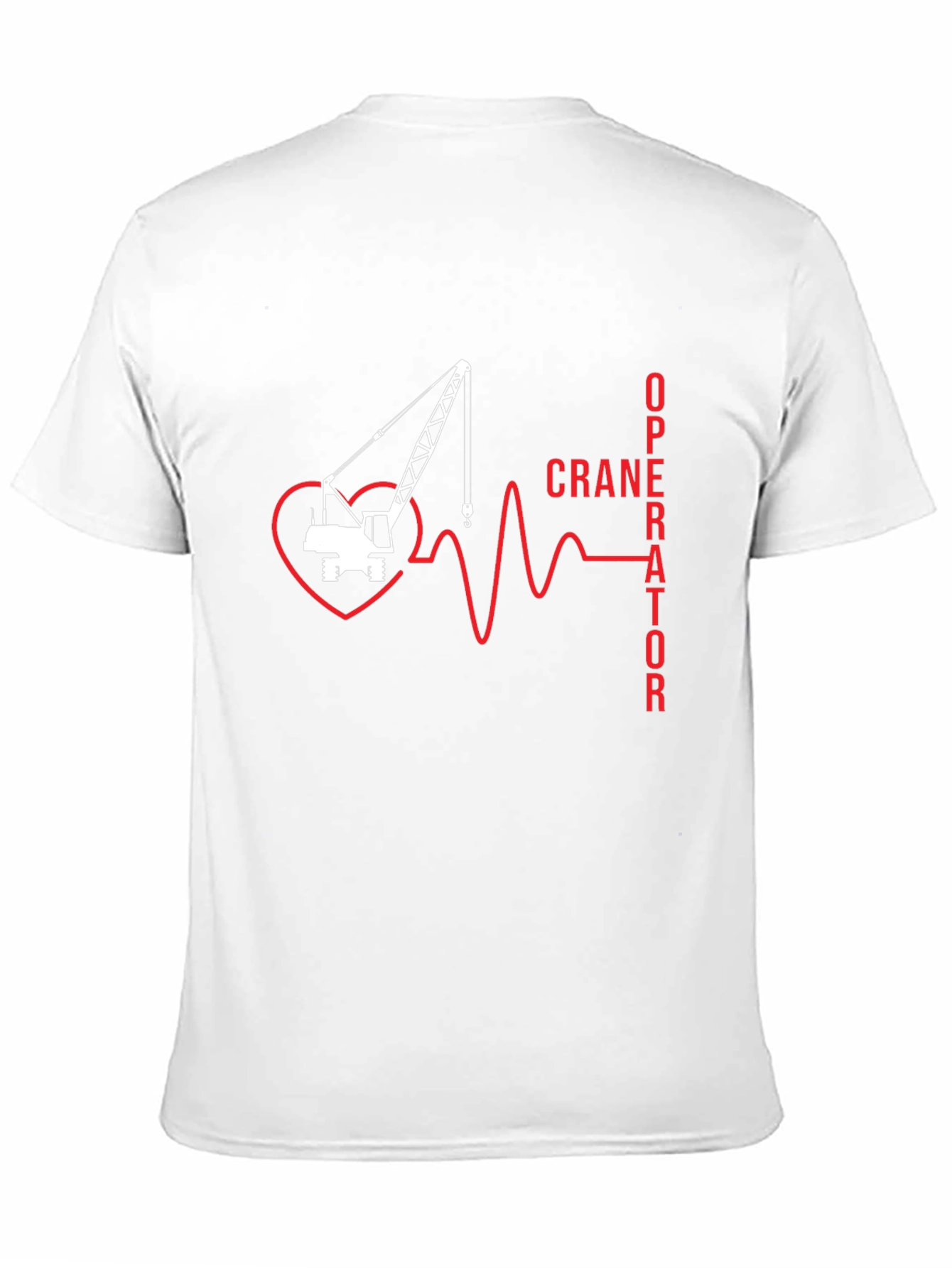 Crane Operator Heartbeat T-Shirt