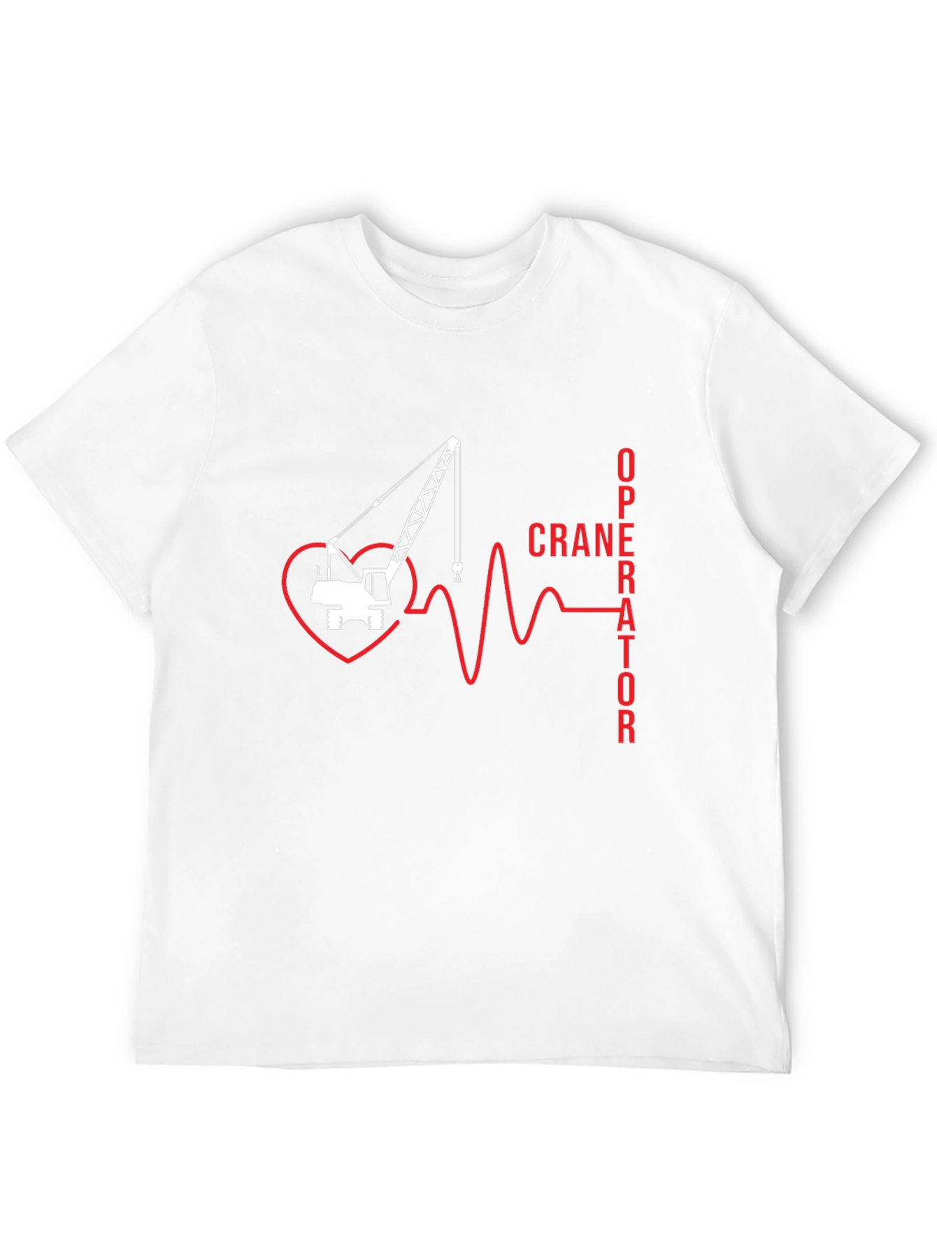 Crane Operator Heartbeat T-Shirt