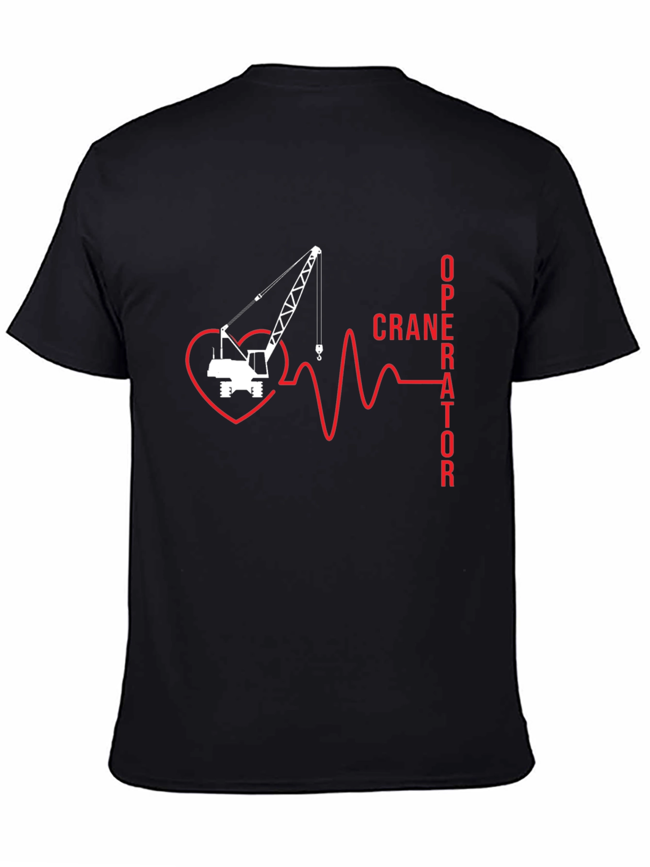 Crane Operator Heartbeat T-Shirt