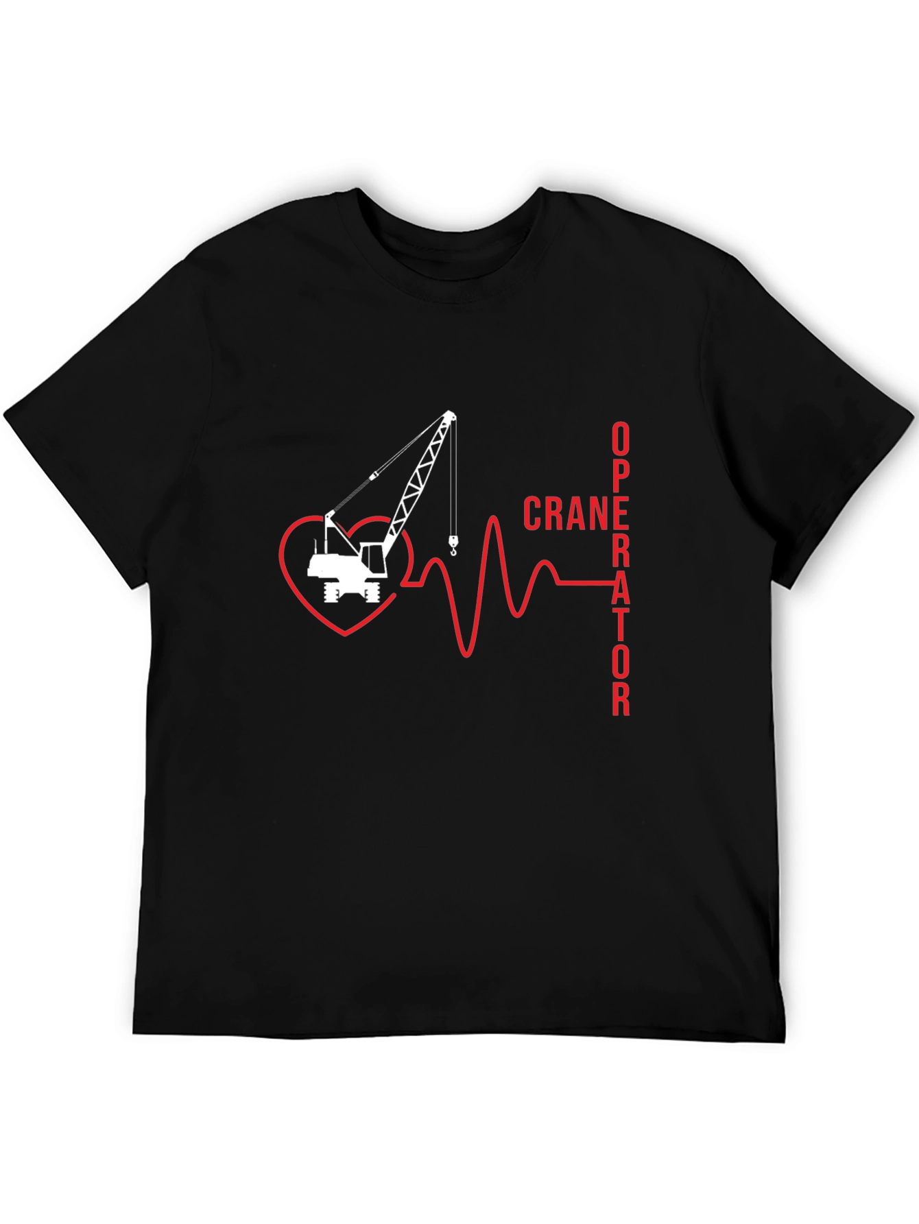 Crane Operator Heartbeat T-Shirt