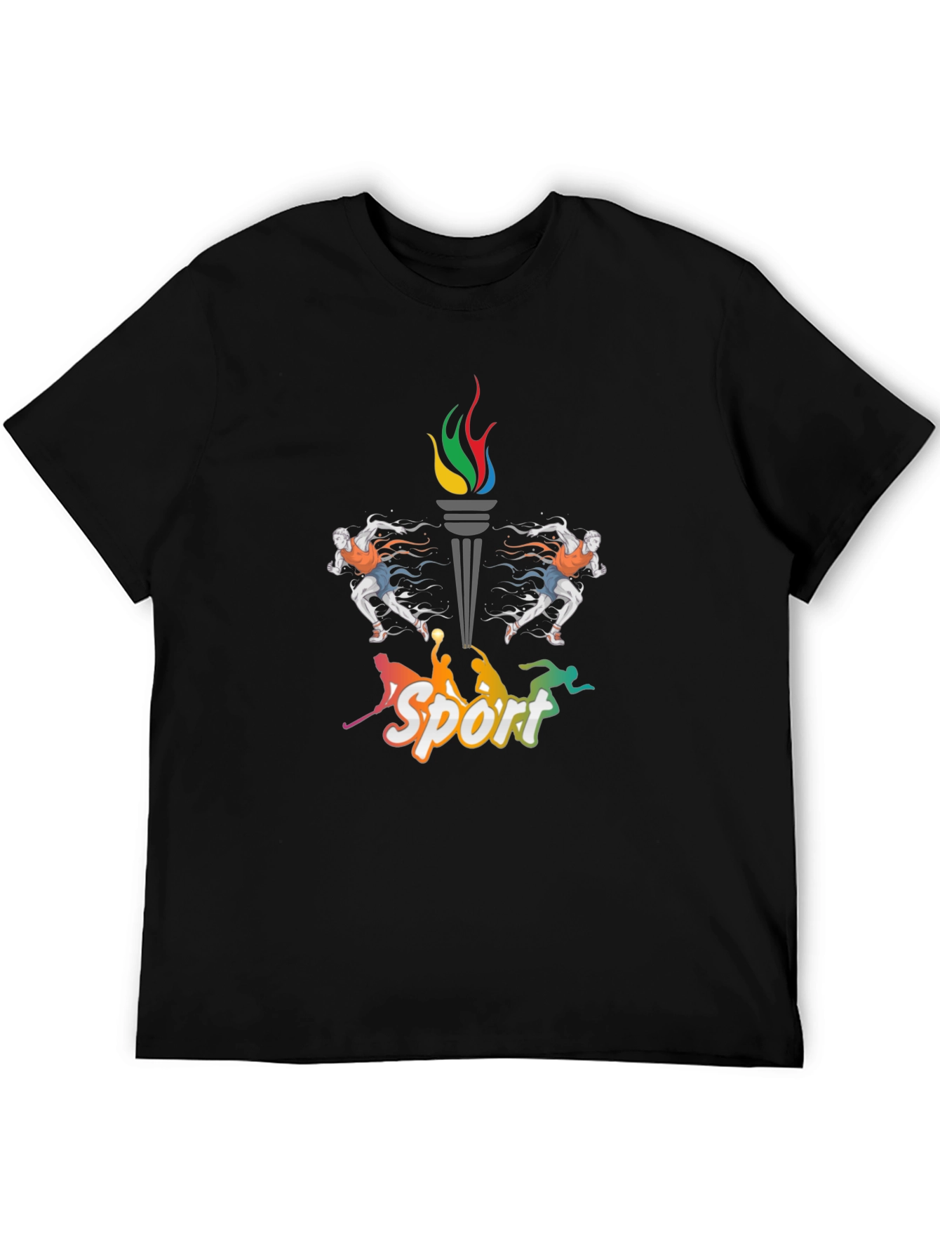 Sport Graphic Black T-Shirt