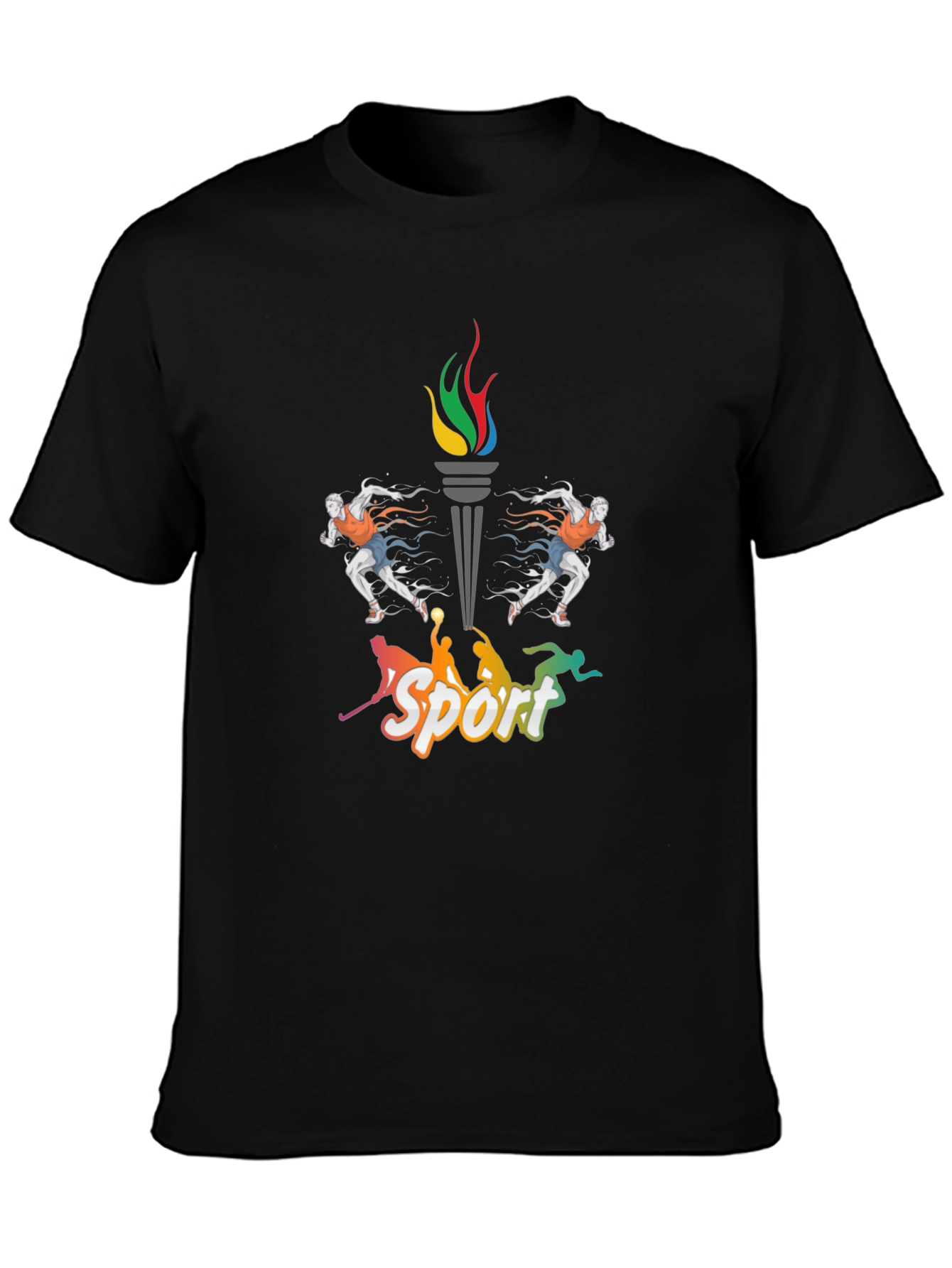 Sport Graphic Black T-Shirt