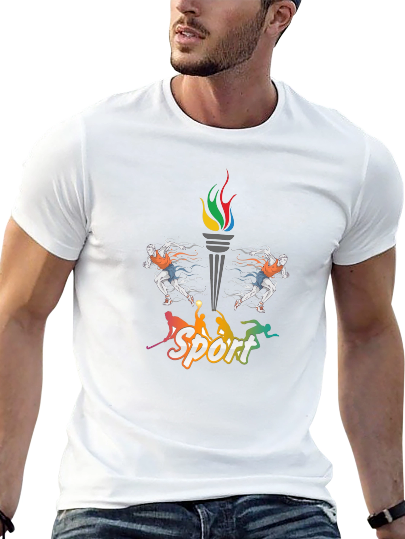 Sport Graphic Black T-Shirt