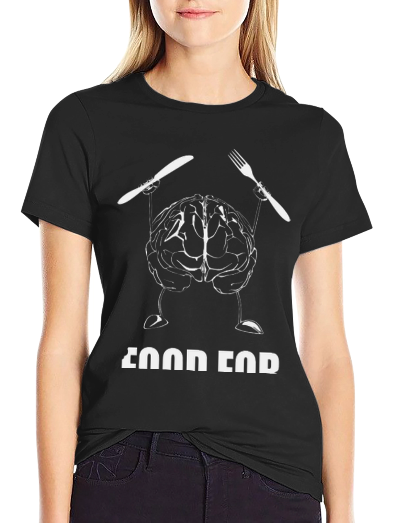 Food for Thought Brain Graphic T-Shirt