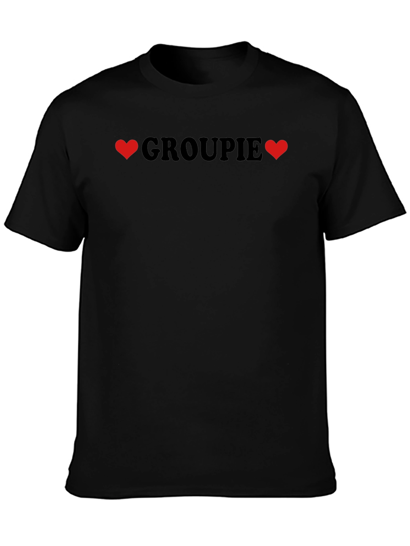 Grouopie Love T-Shirt - Black Crew Neck Tee