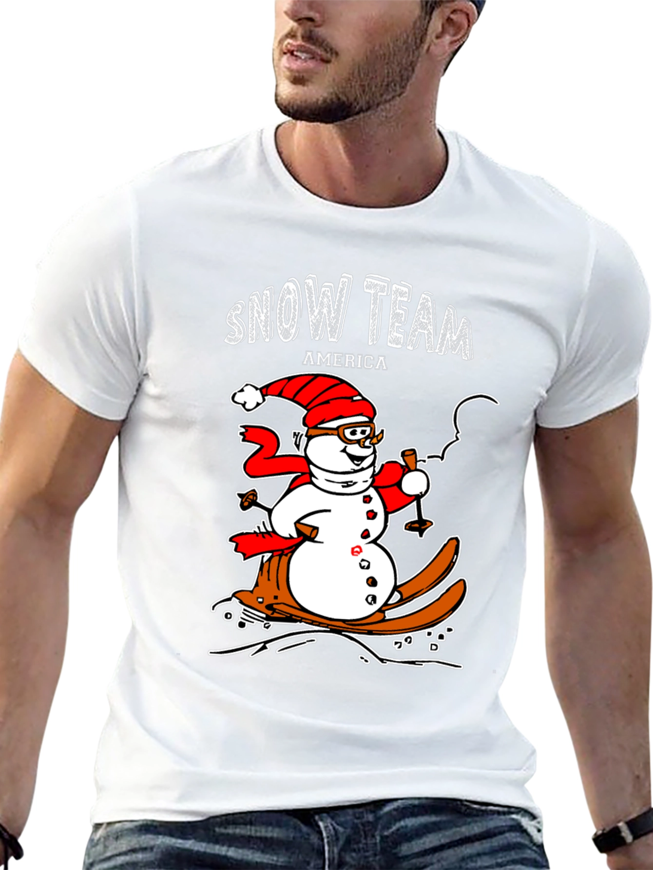 Snow Team America Novelty Graphic Tee