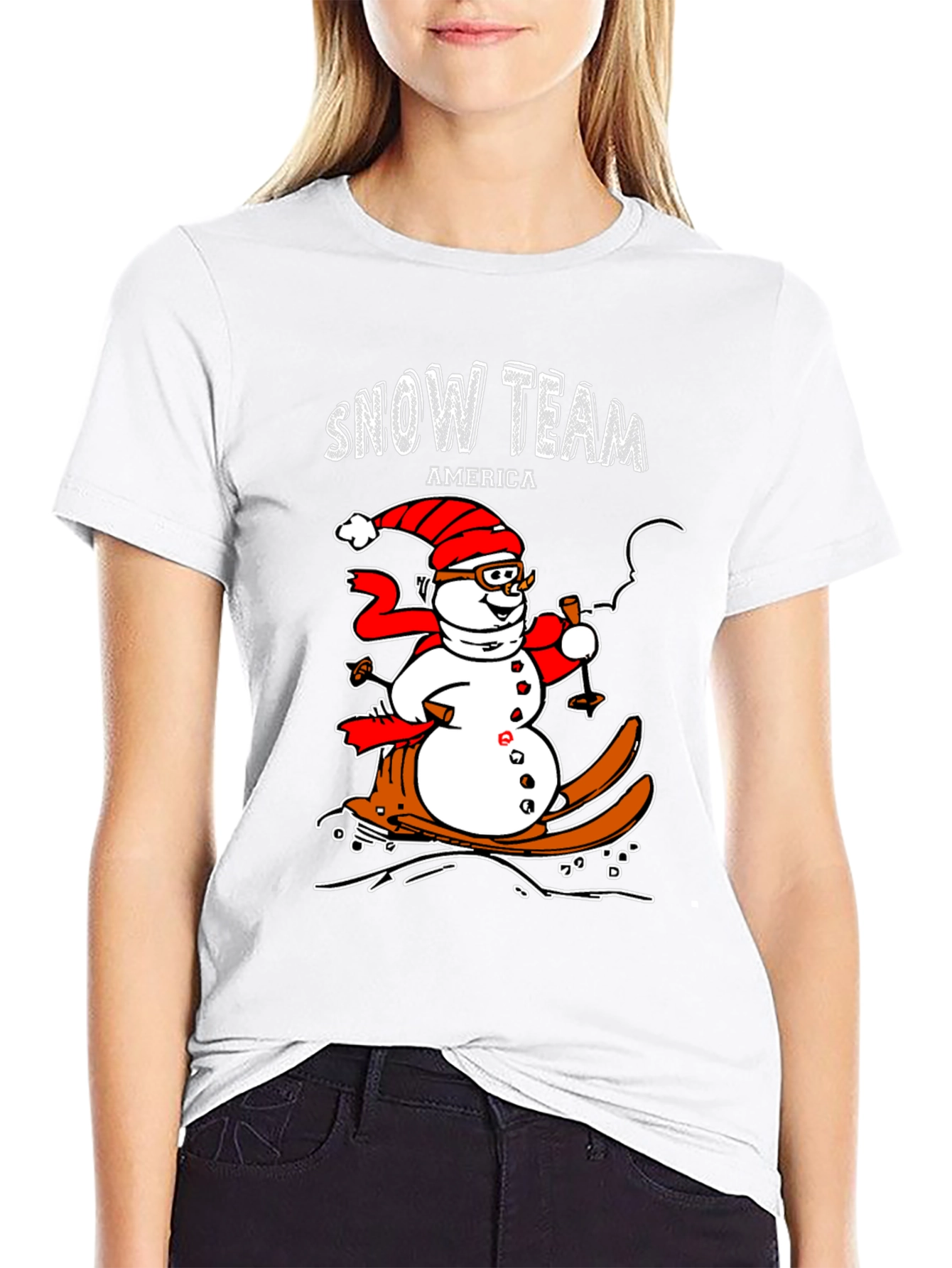 Snow Team America Novelty Graphic Tee