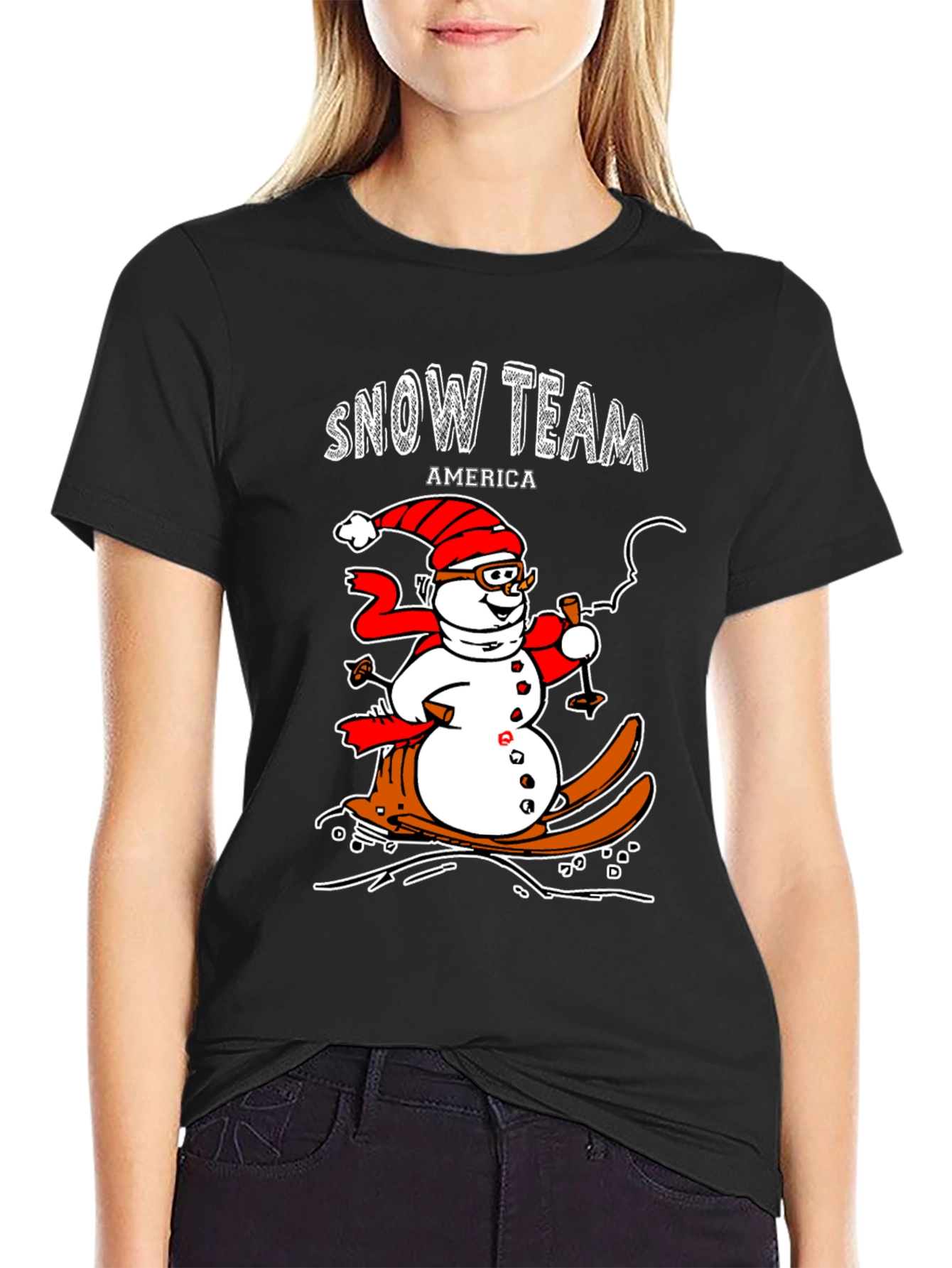 Snow Team America Novelty Graphic Tee