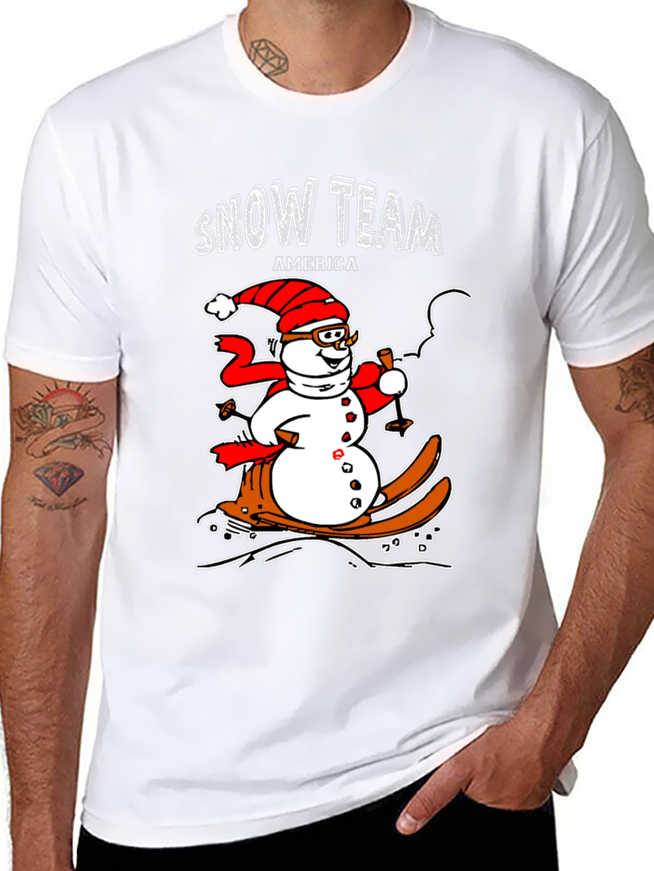 Snow Team America Novelty Graphic Tee
