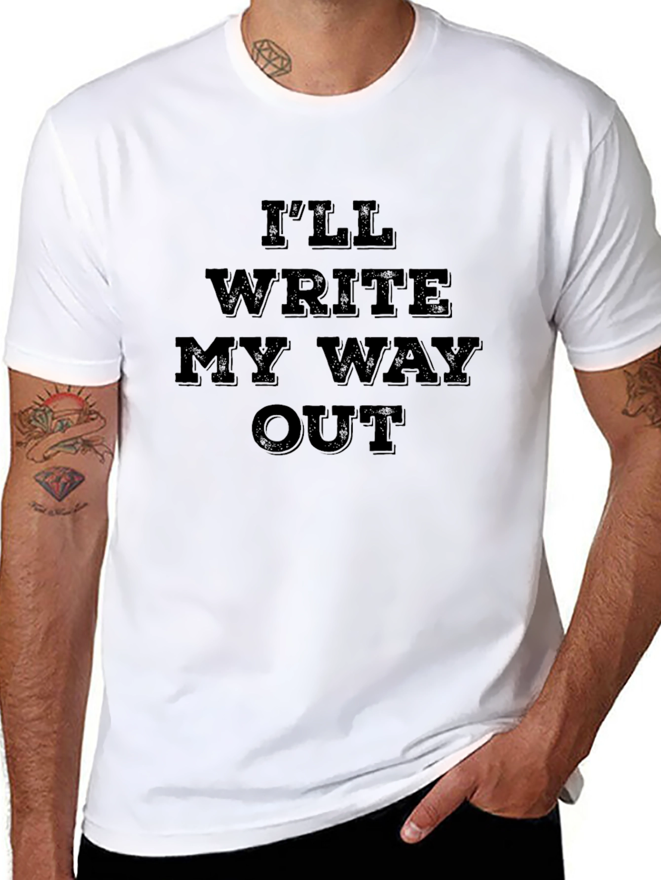 Write My Way Out Black Graphic Tee