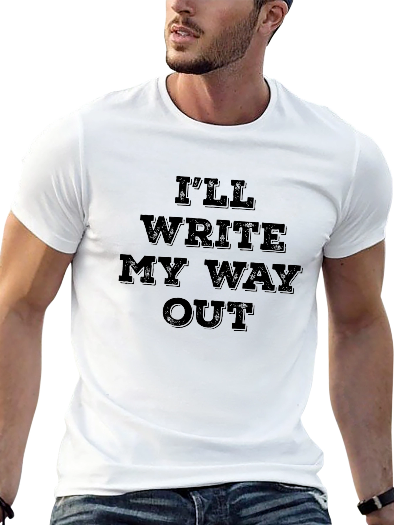 Write My Way Out Black Graphic Tee