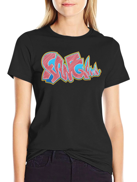 Graffiti Style Graphic Print Black T-Shirt