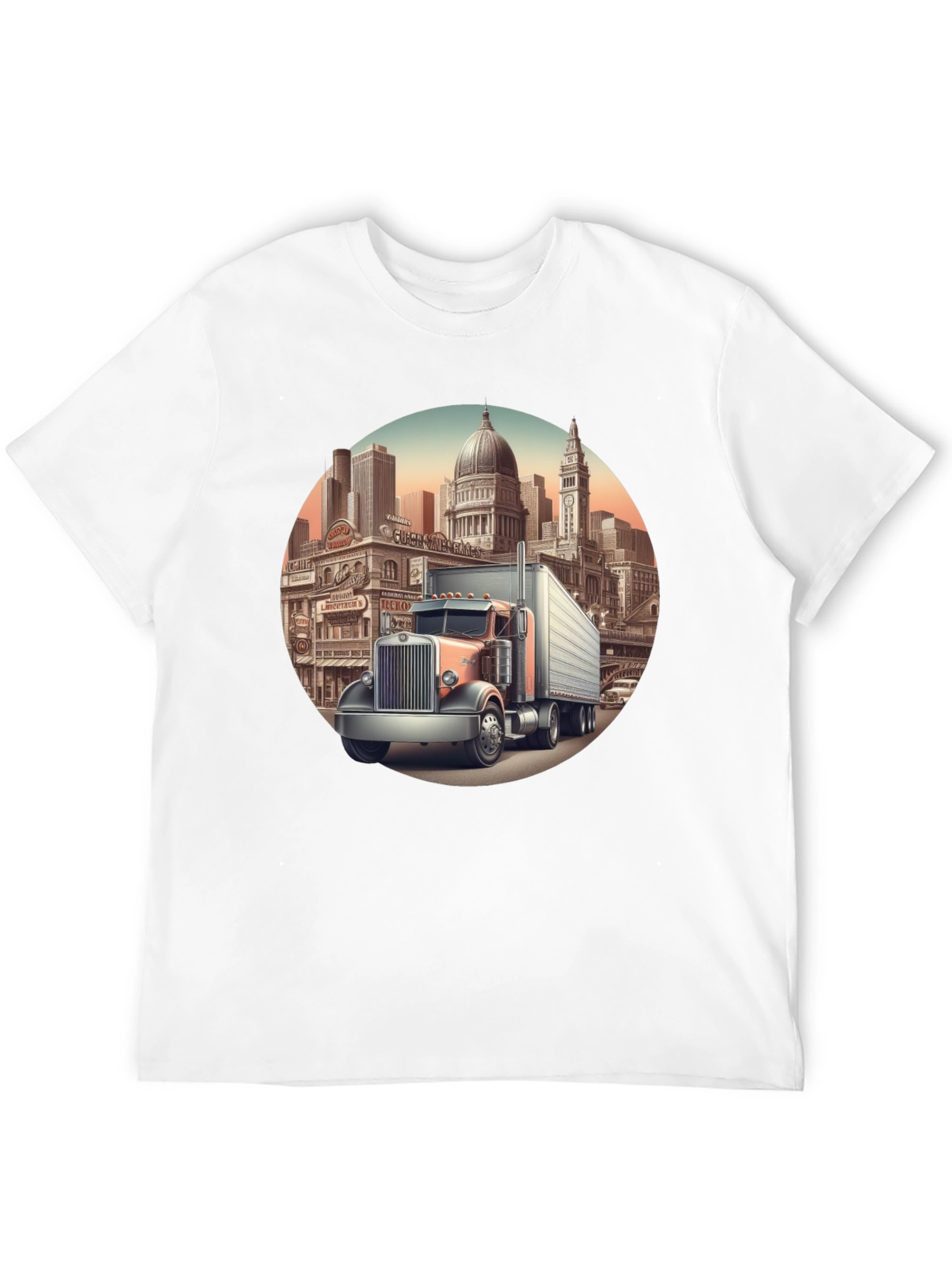 Trucker Cityscape Graphic Tee