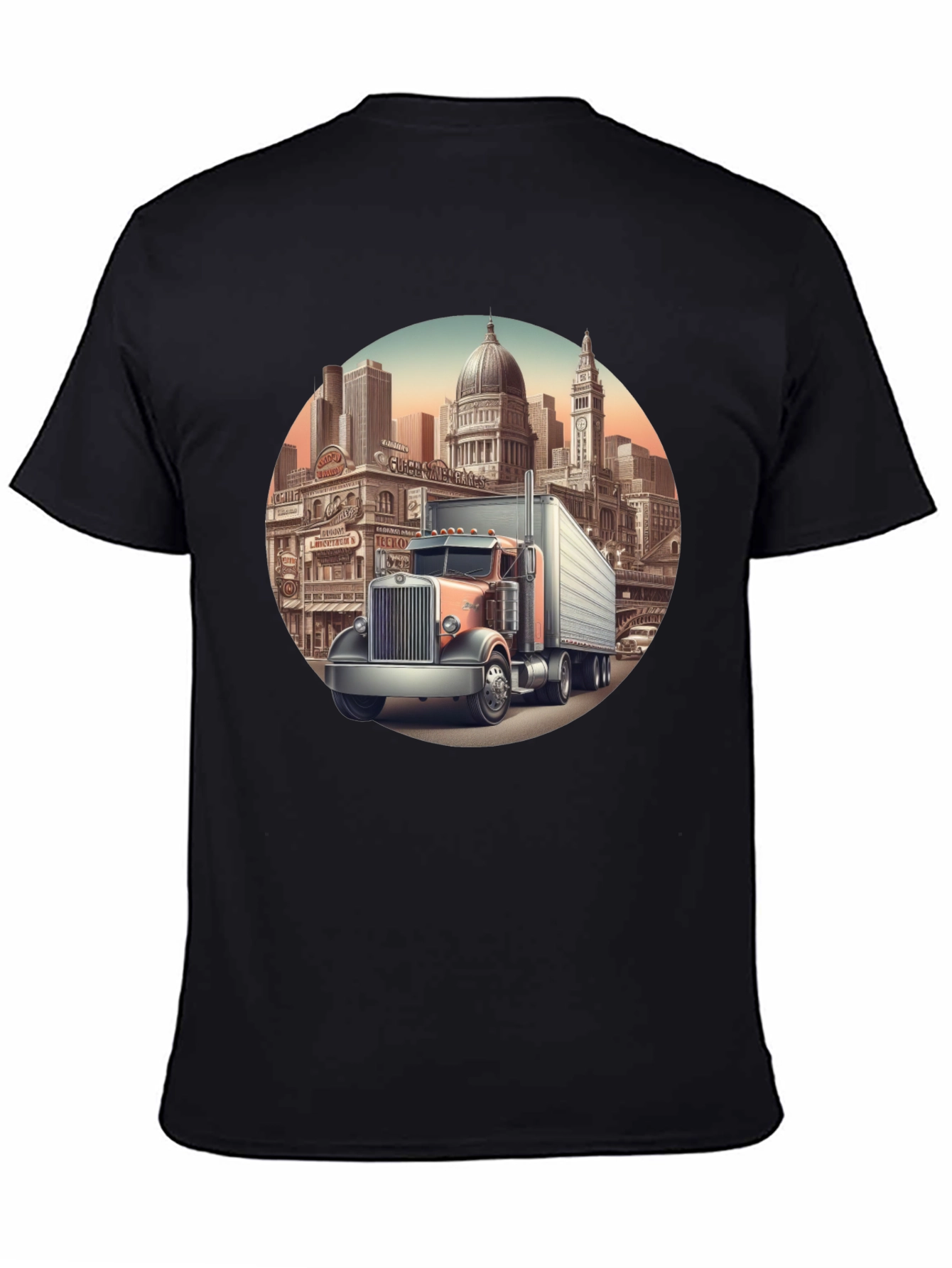 Trucker Cityscape Graphic Tee