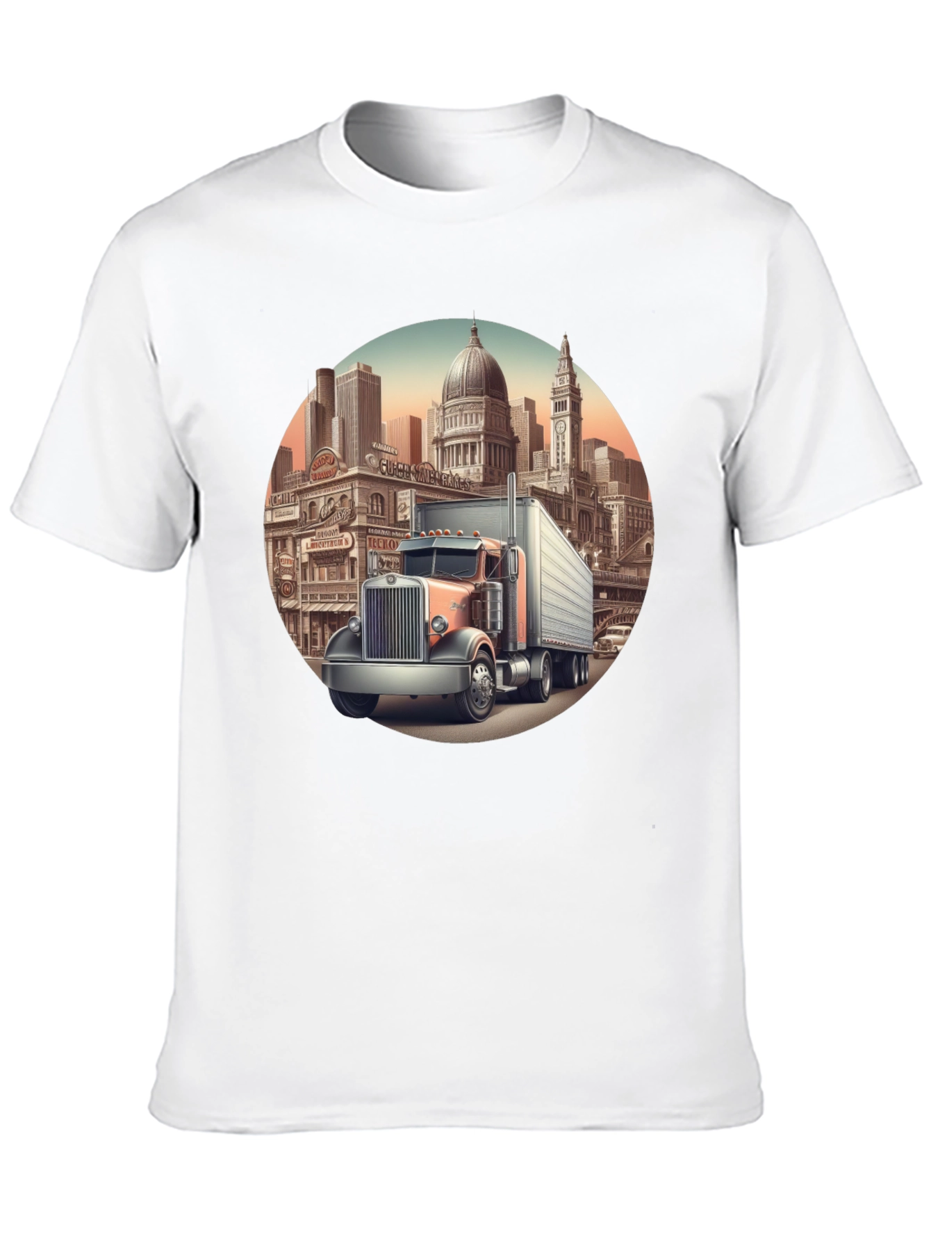 Trucker Cityscape Graphic Tee