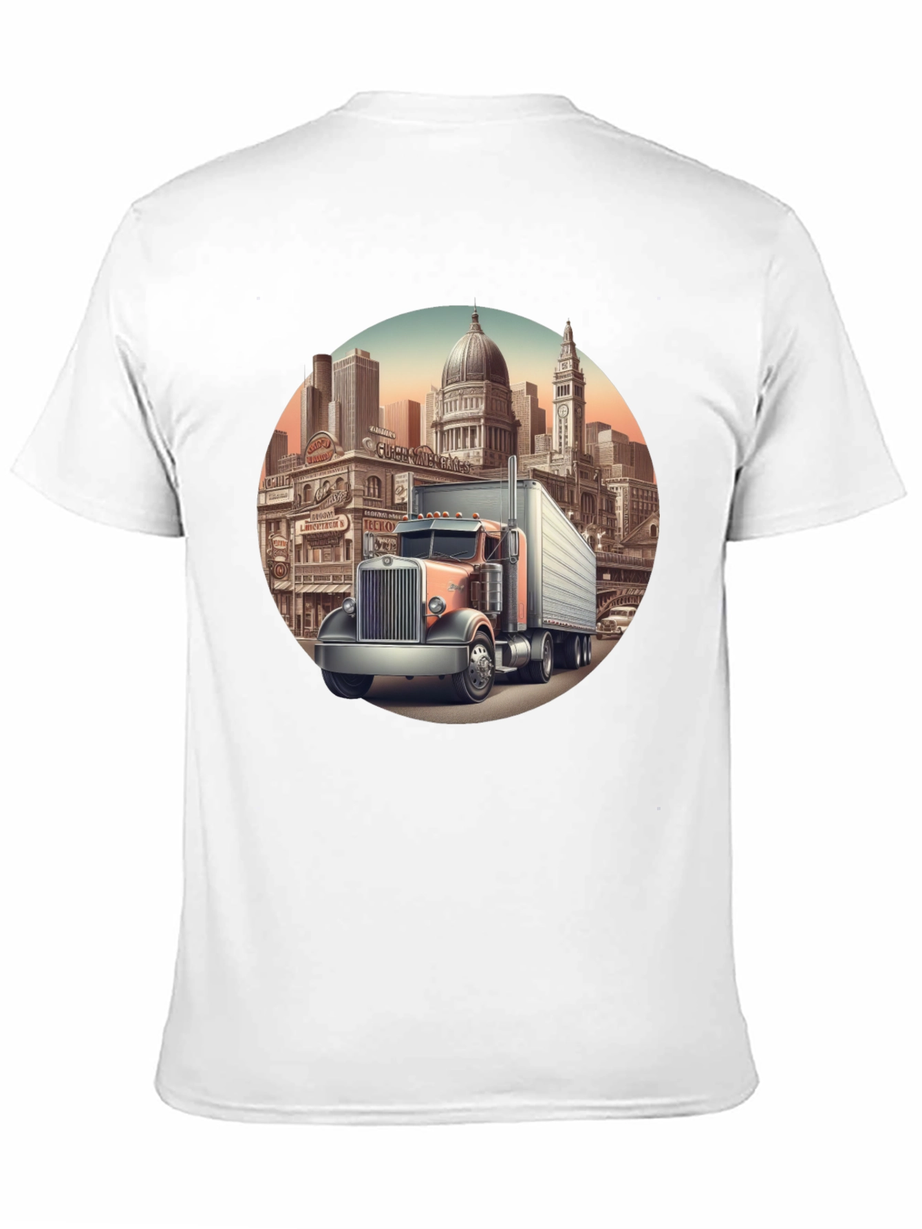 Trucker Cityscape Graphic Tee