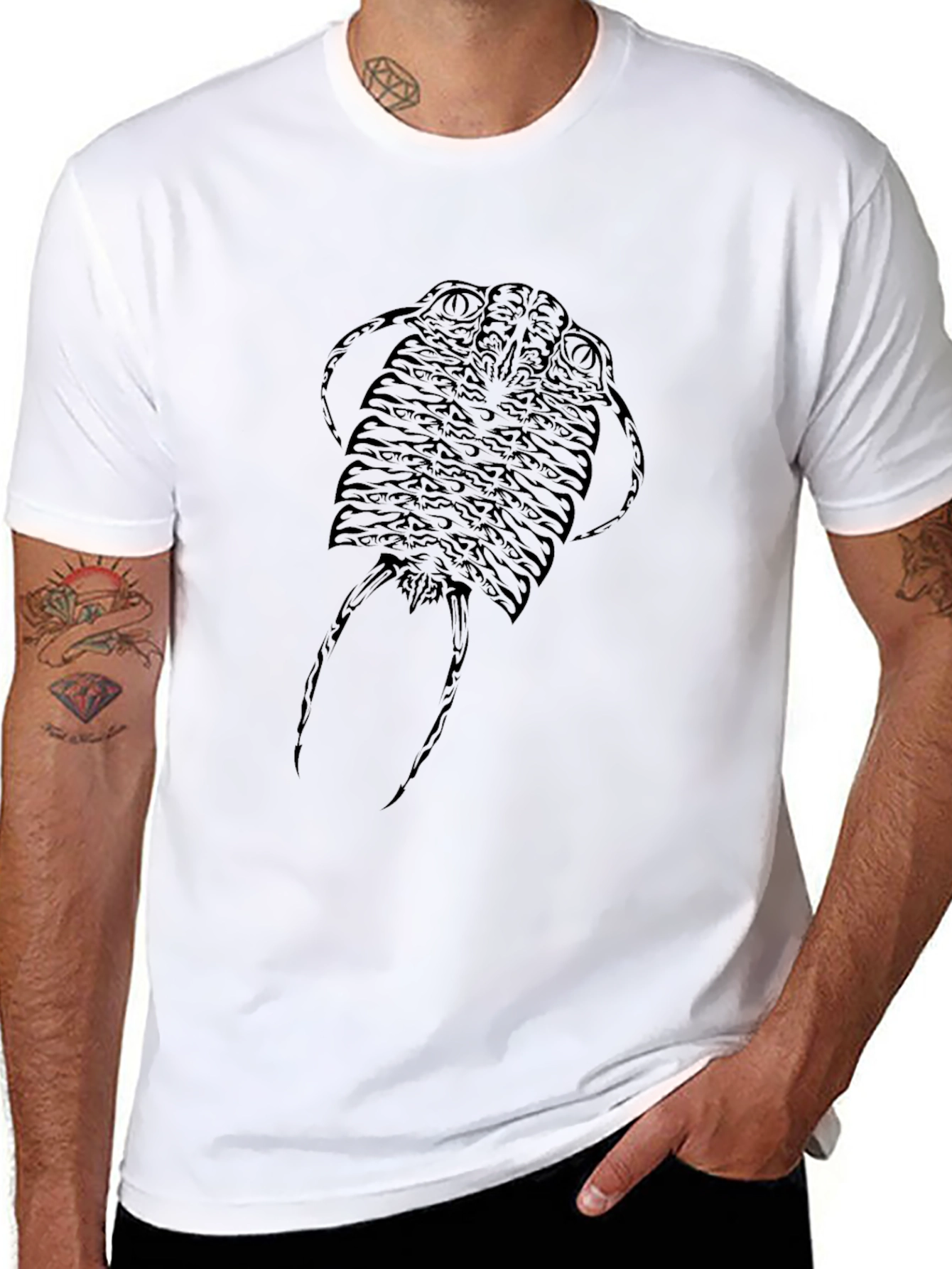 Tribal Trilobite Graphic Tee - Black