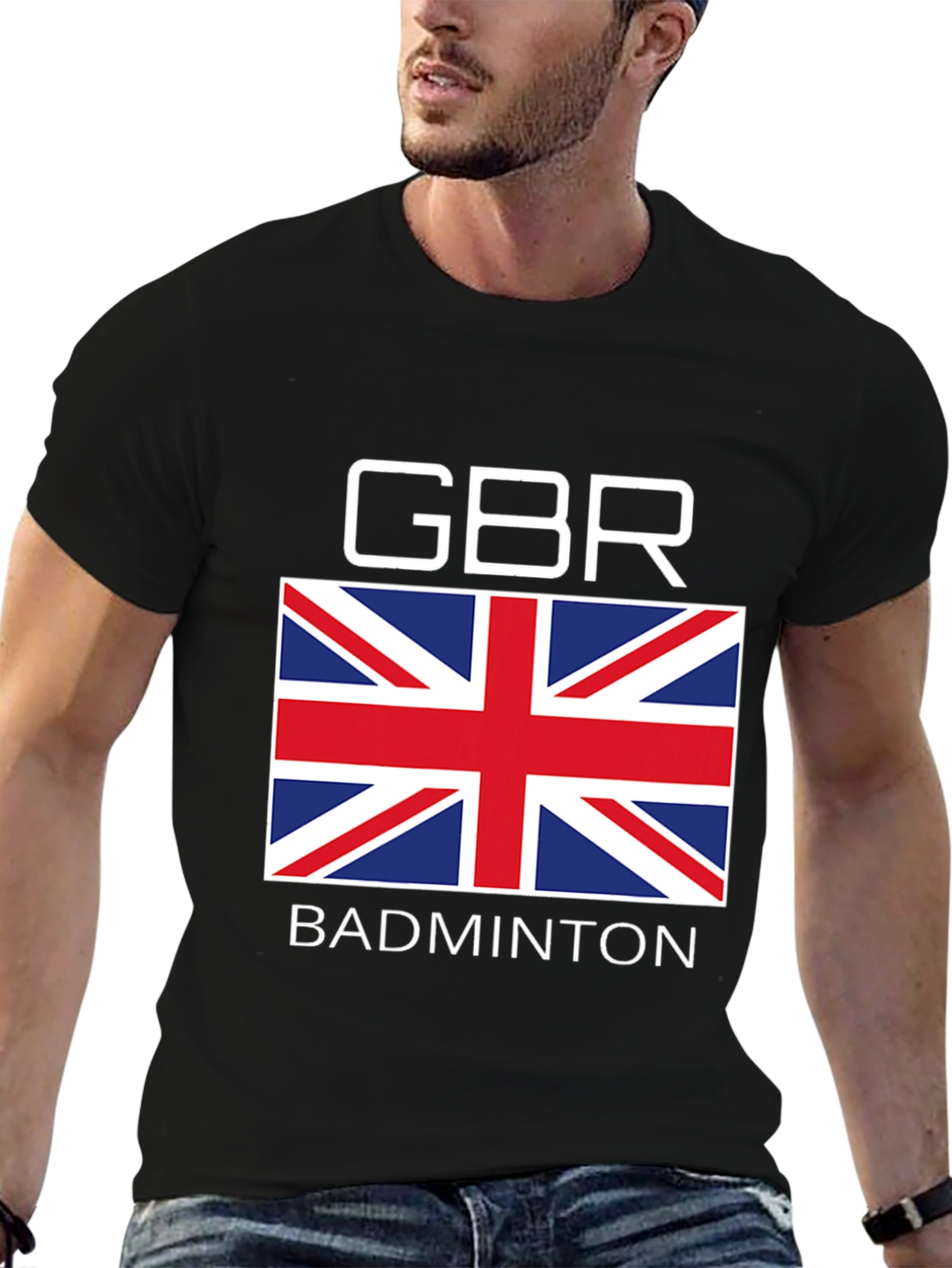 GBR Badminton T-Shirt Union Jack Design