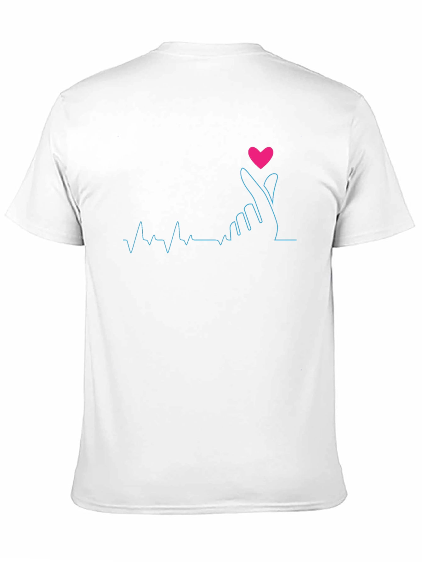 Heartbeat Finger Heart Graphic T-Shirt
