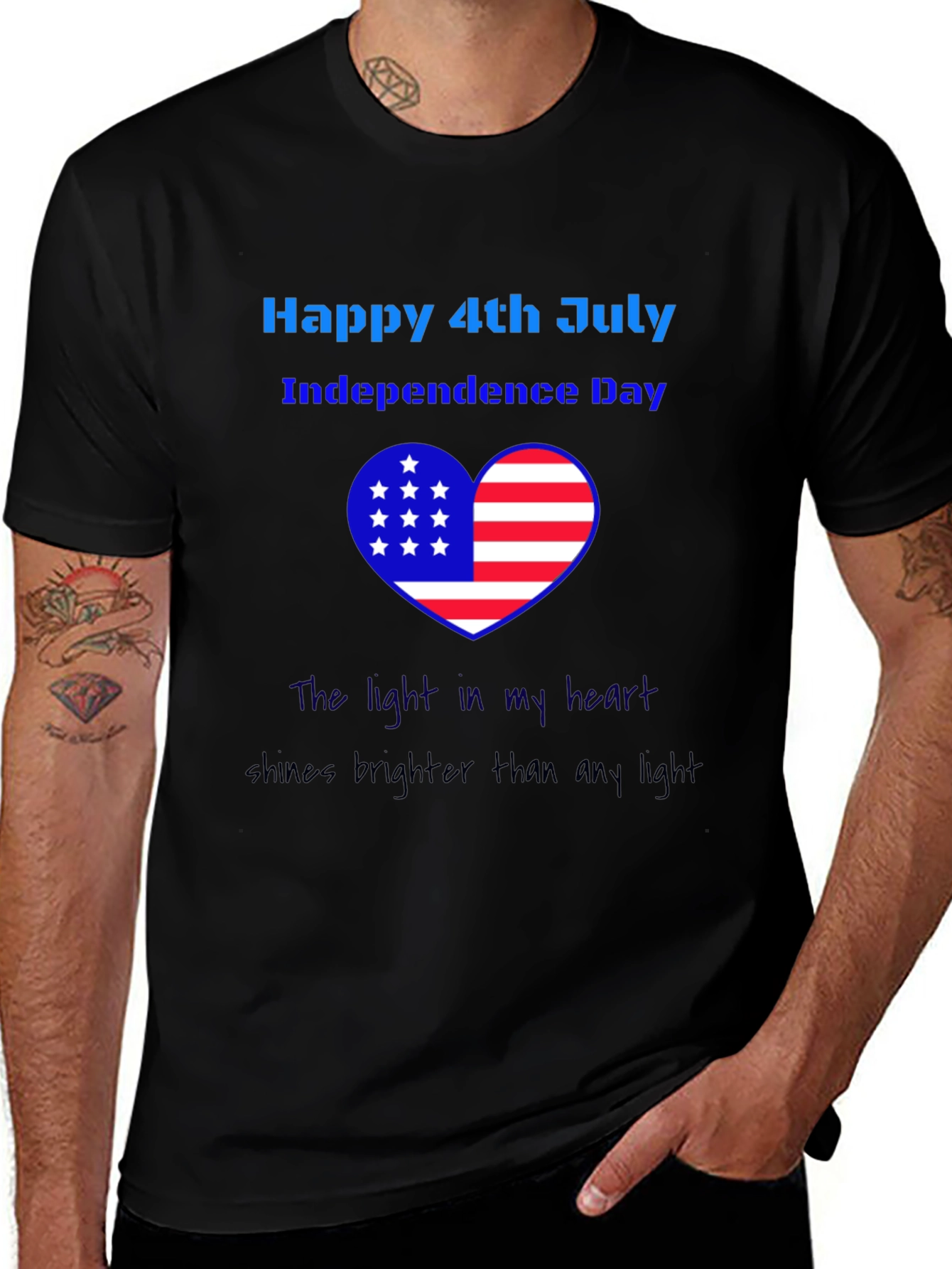 Patriotic 4th of July Heart T-Shirt