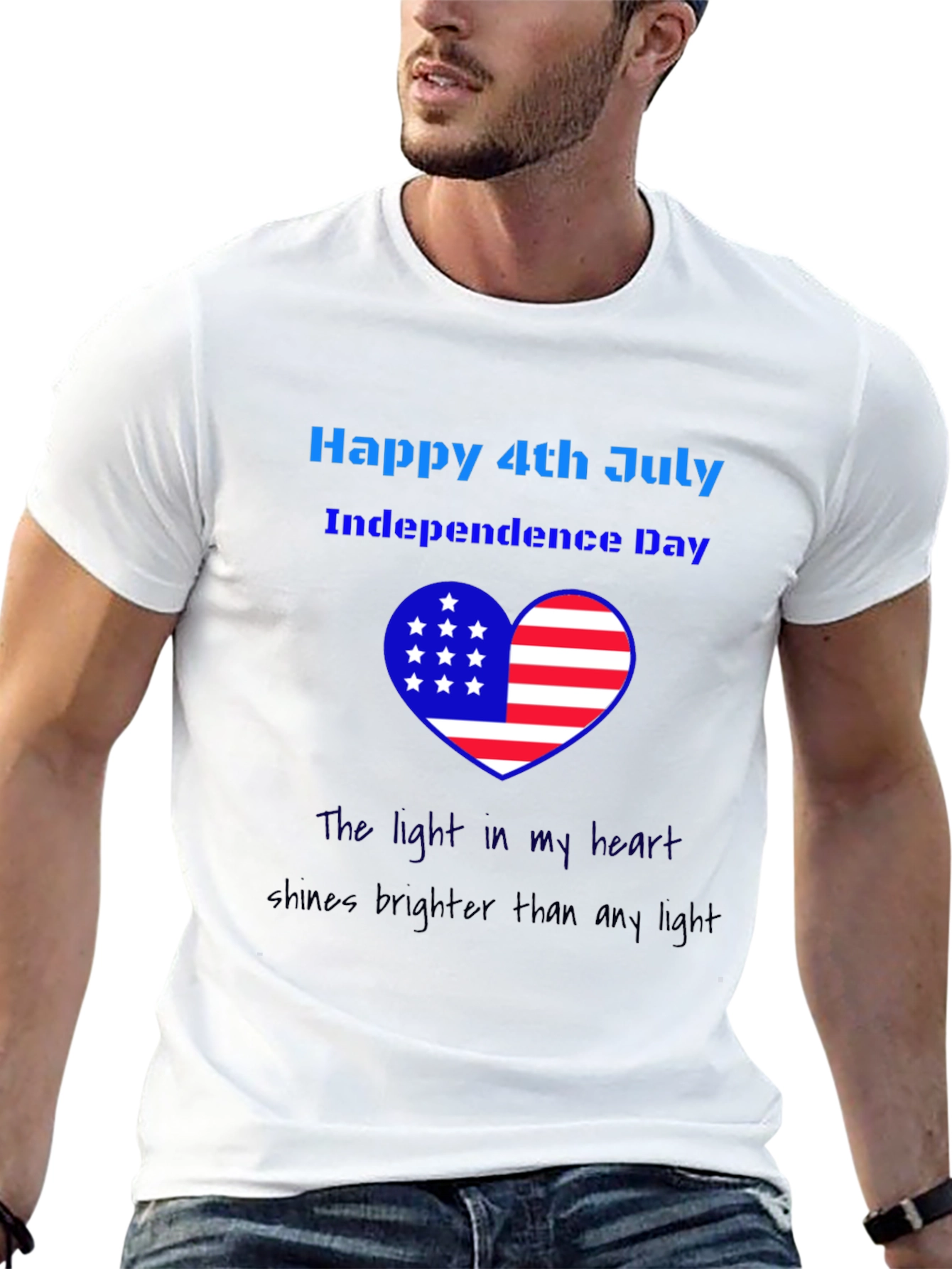 Patriotic 4th of July Heart T-Shirt