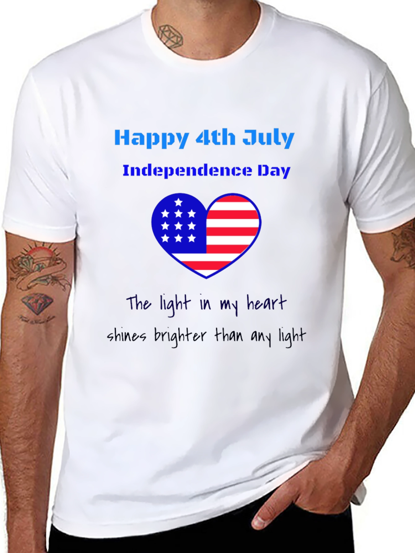 Patriotic 4th of July Heart T-Shirt