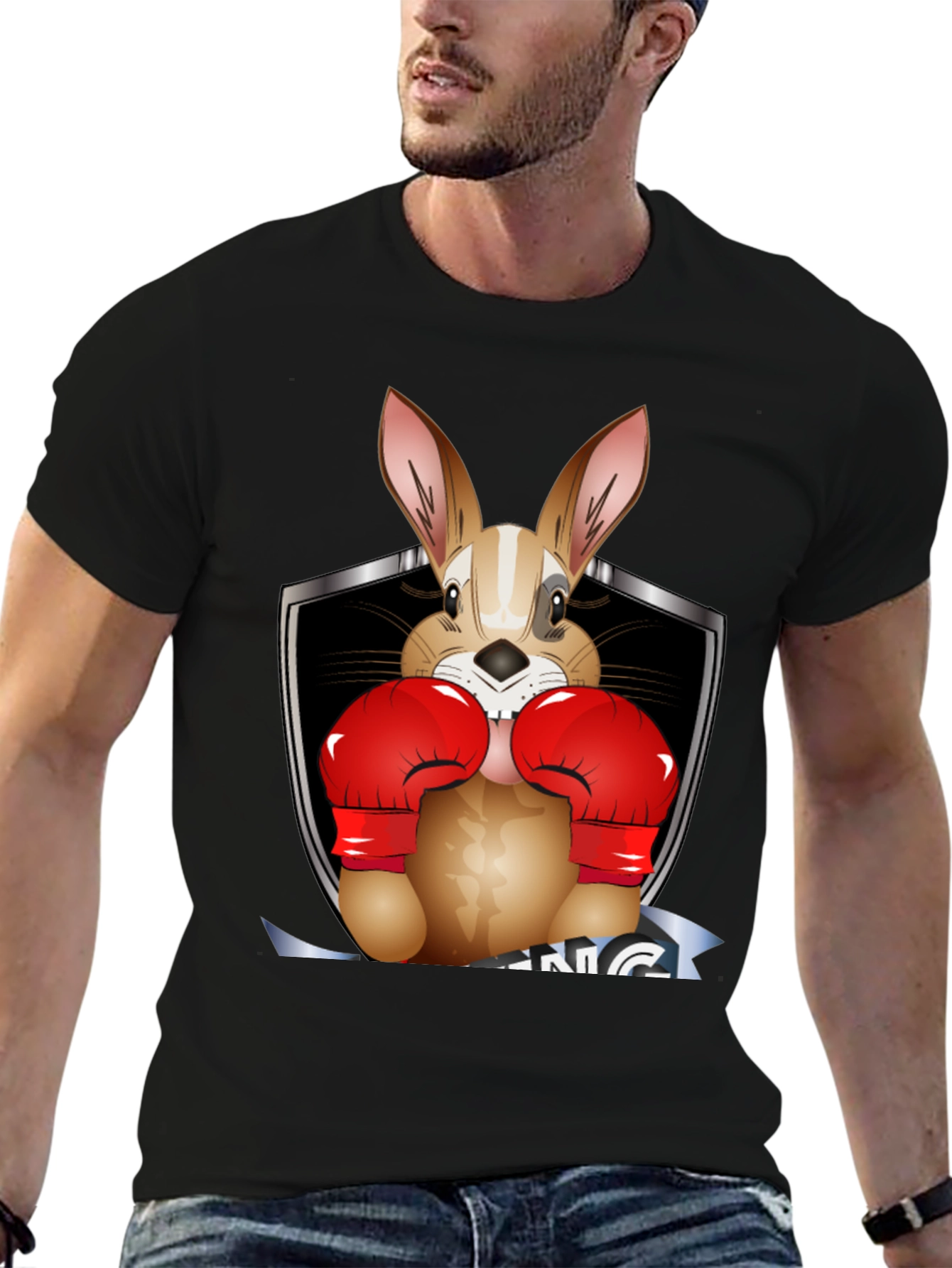 Boxing Bunny Graphic T-Shirt