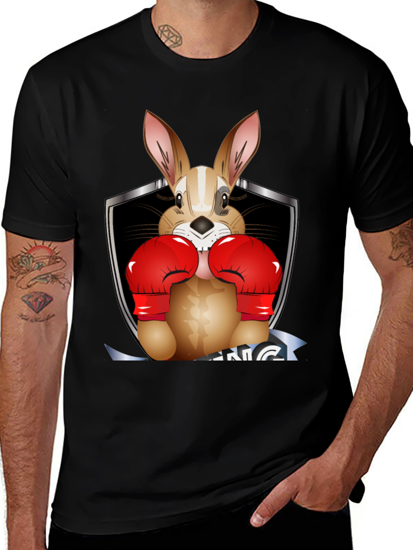 Boxing Bunny Graphic T-Shirt