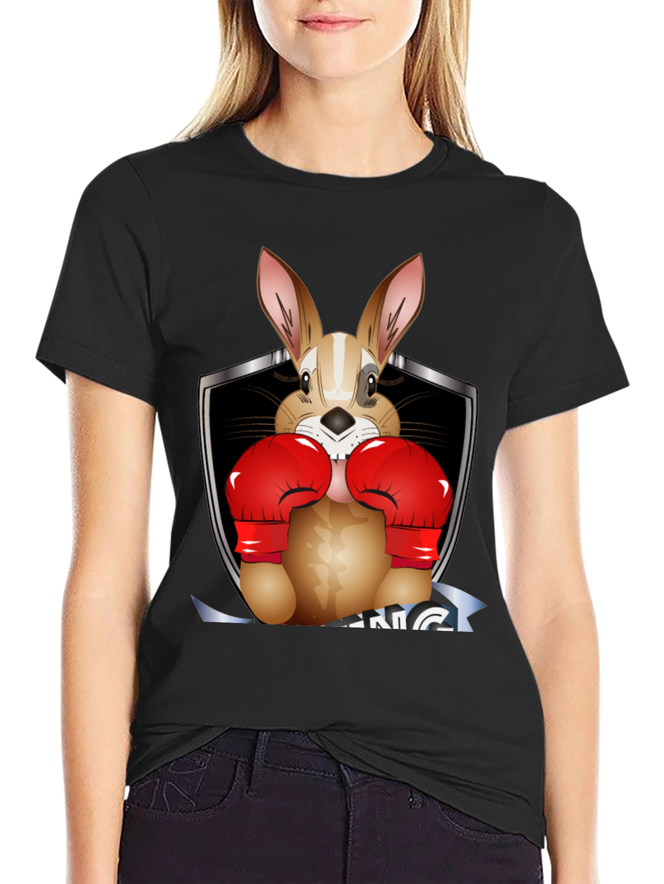 Boxing Bunny Graphic T-Shirt