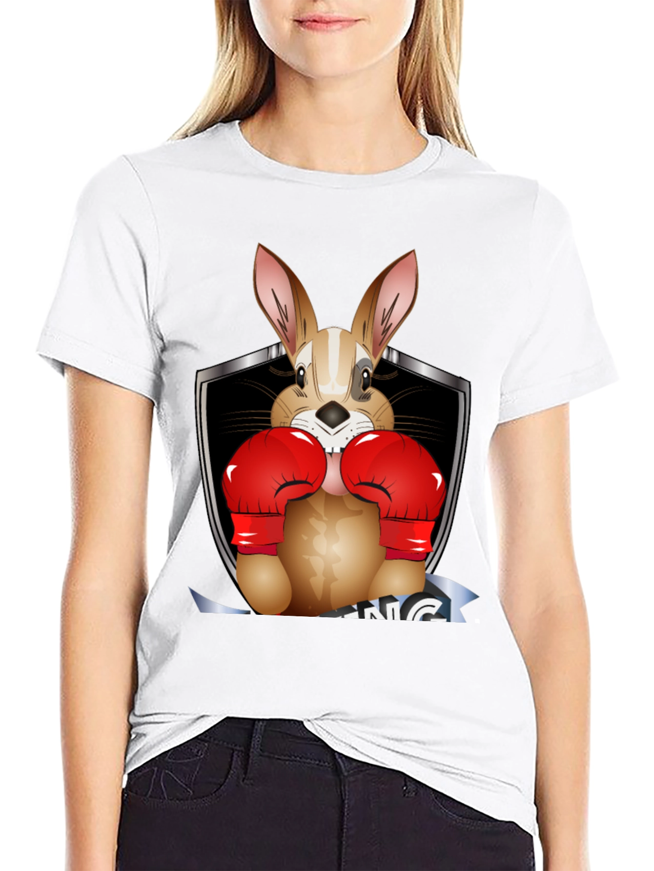 Boxing Bunny Graphic T-Shirt