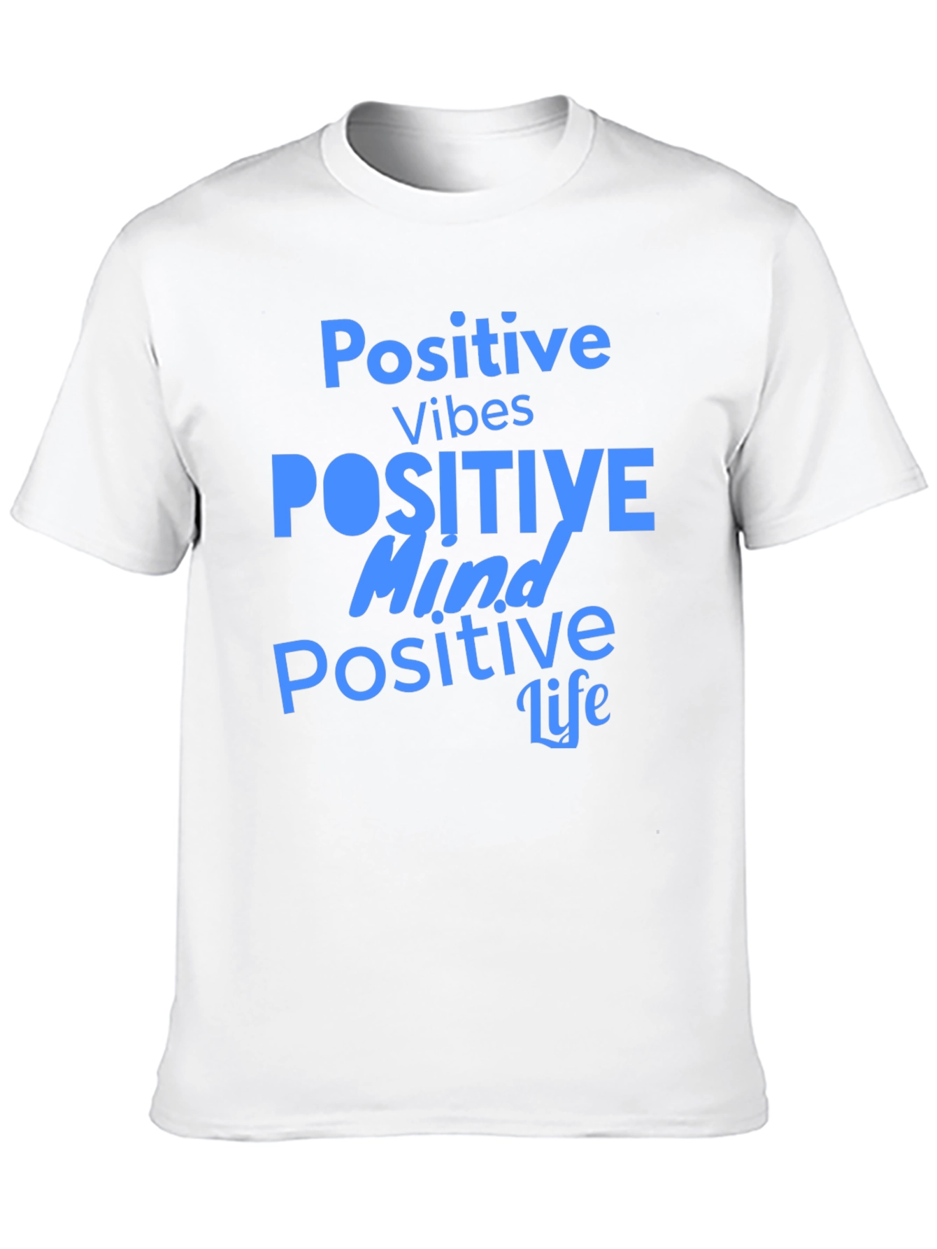 Positive Vibes Graphic Tee - Black Casual T-Shirt