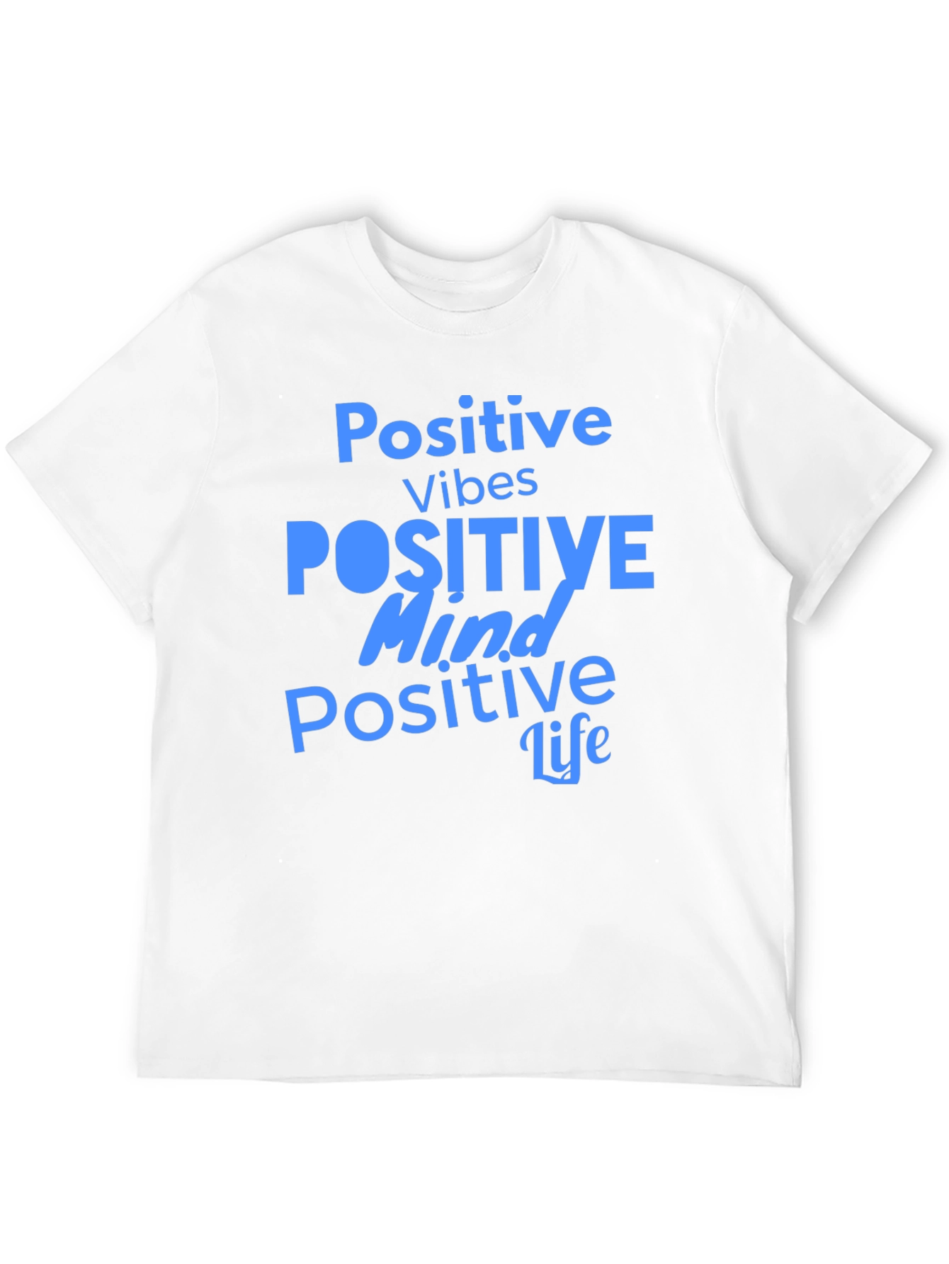 Positive Vibes Graphic Tee - Black Casual T-Shirt