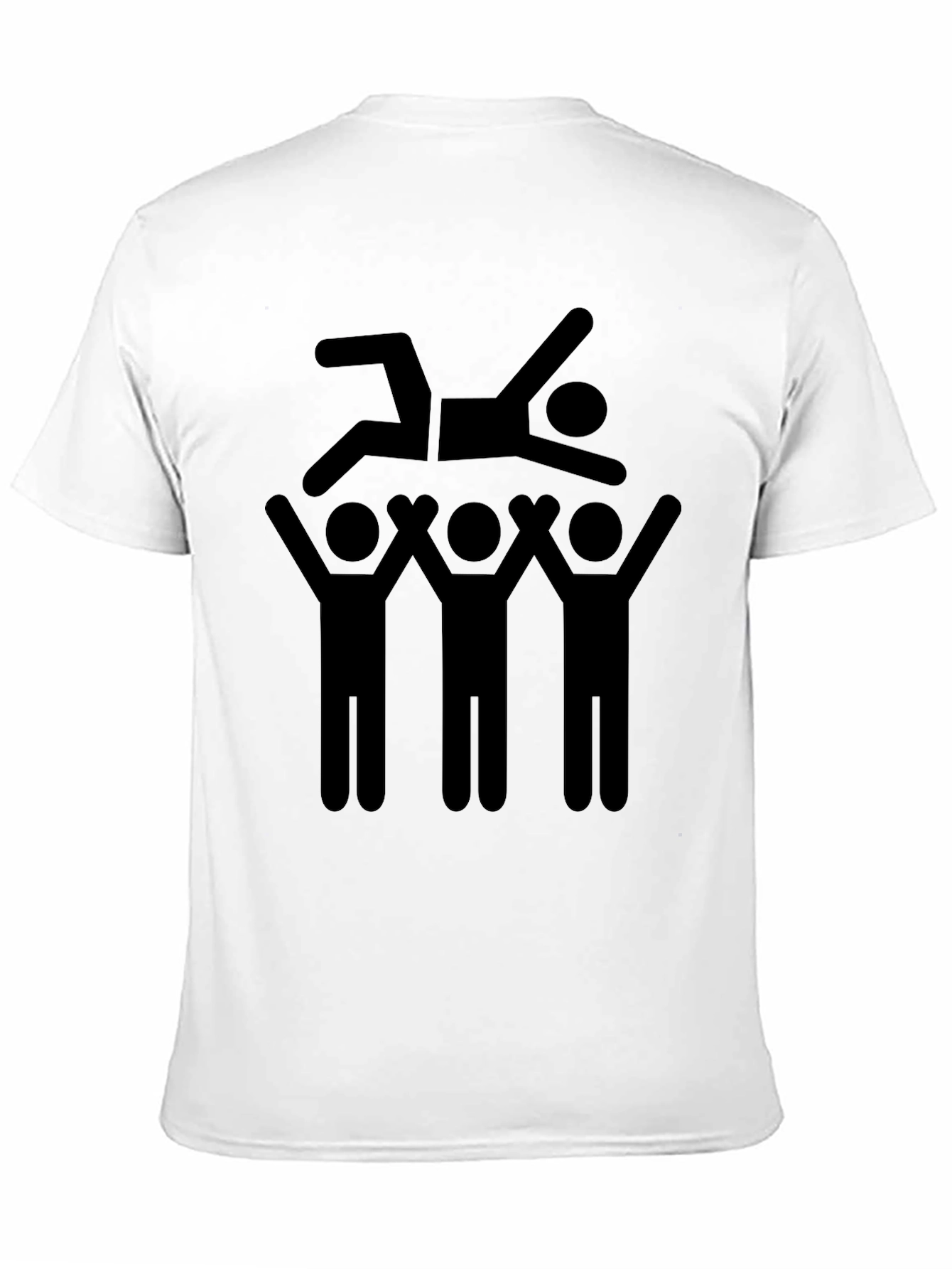 Crowd Surfing Graphic Tee - Black Cotton T-Shirt