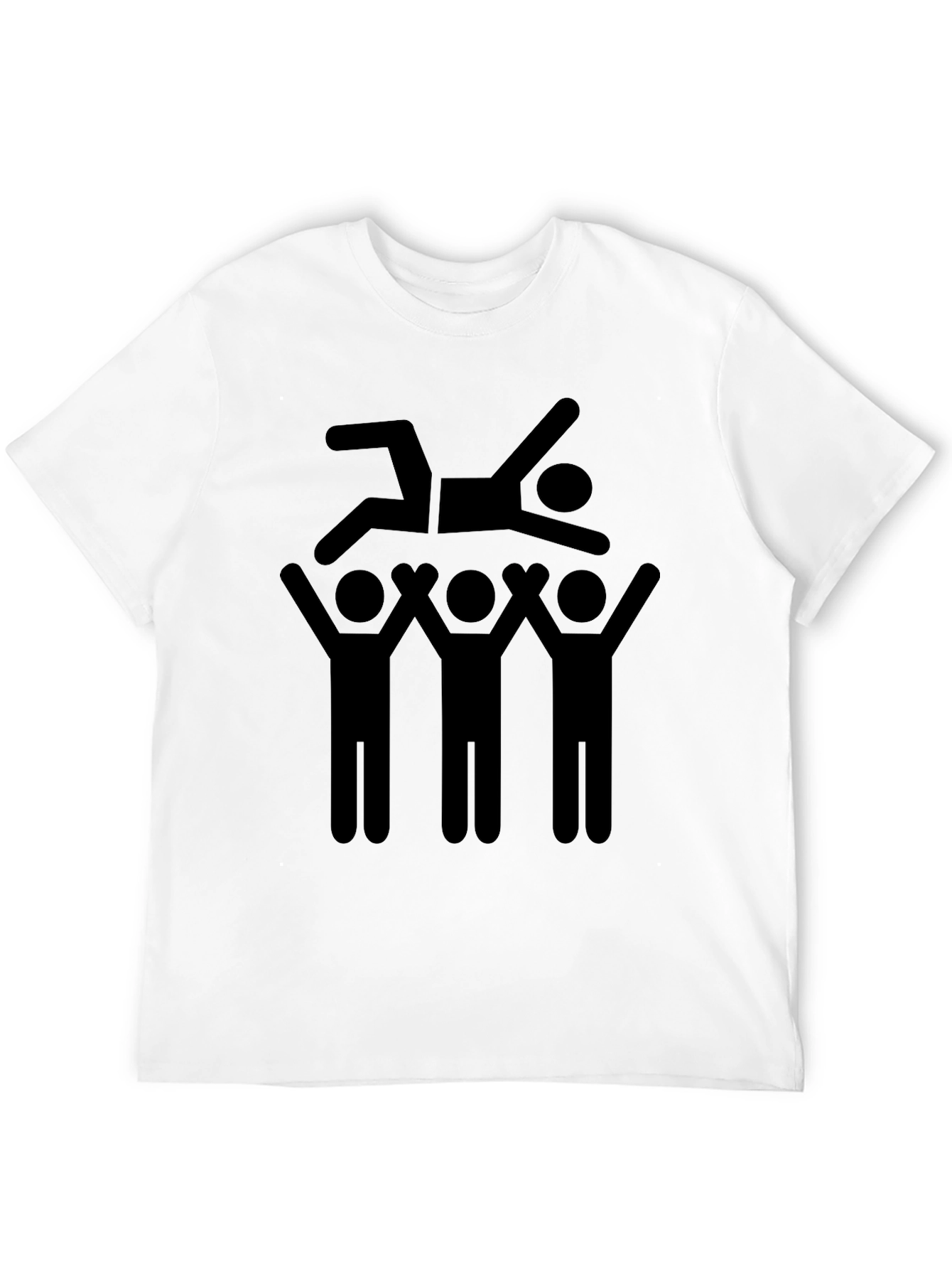 Crowd Surfing Graphic Tee - Black Cotton T-Shirt
