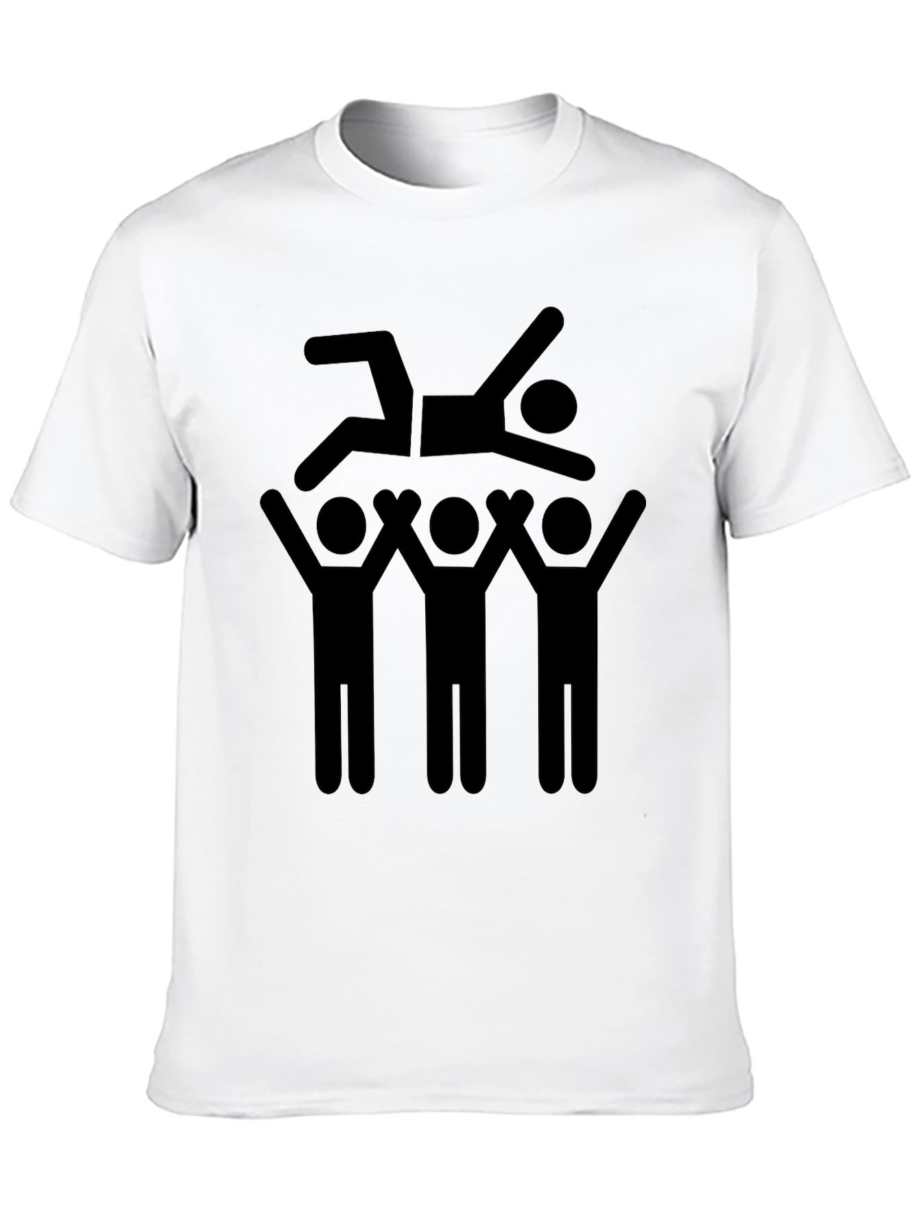 Crowd Surfing Graphic Tee - Black Cotton T-Shirt