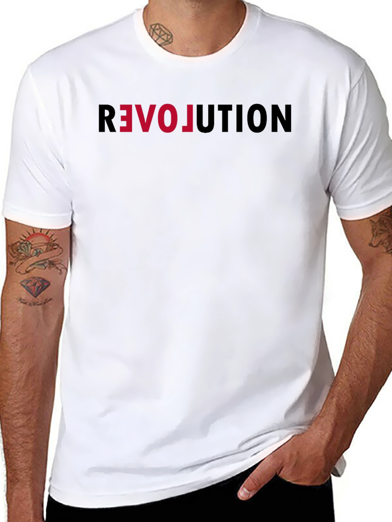 Revolution Graphic Tee - Black Cotton T-Shirt