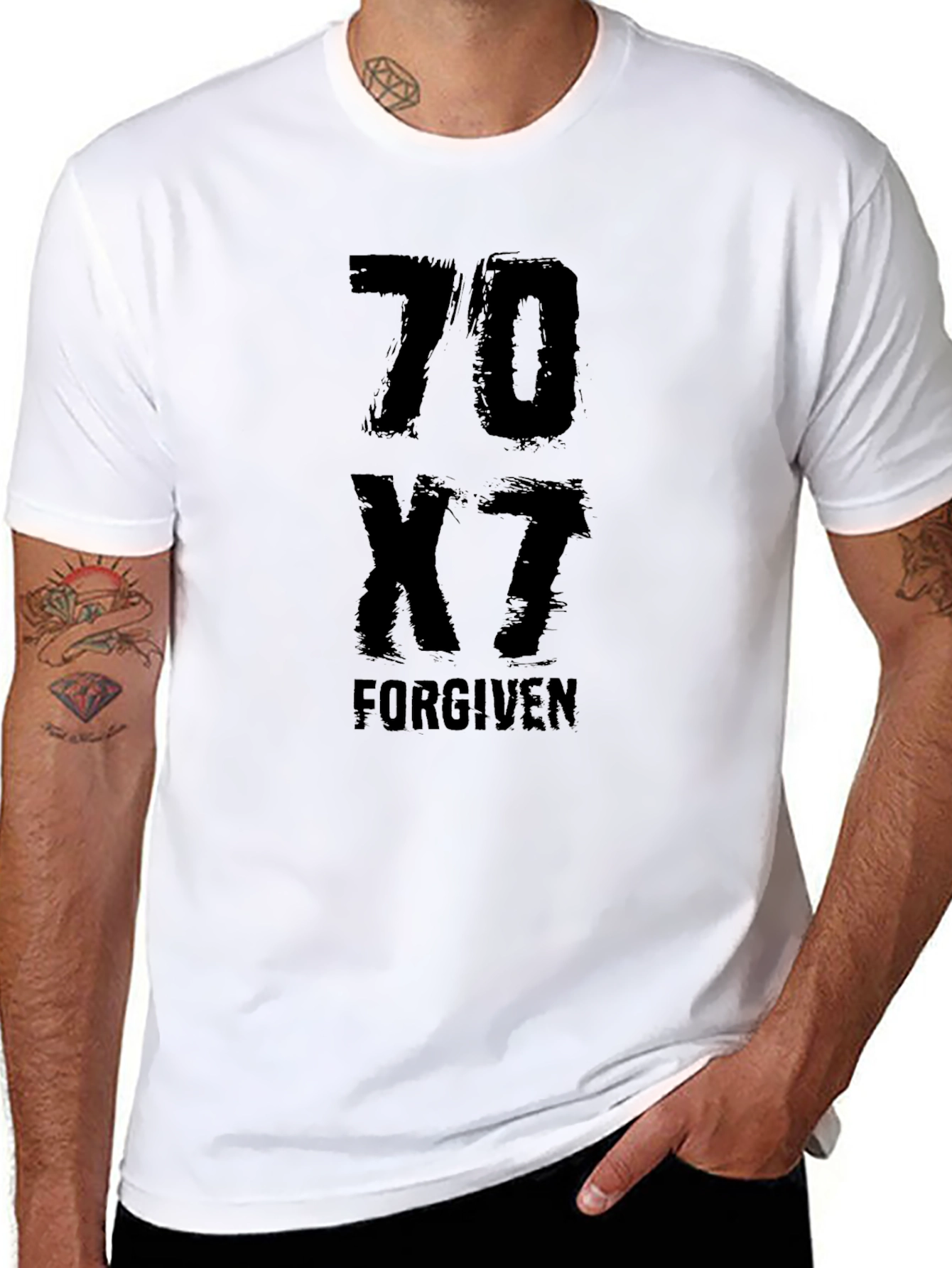 70x7 Forgiven Graphic T-Shirt - Black