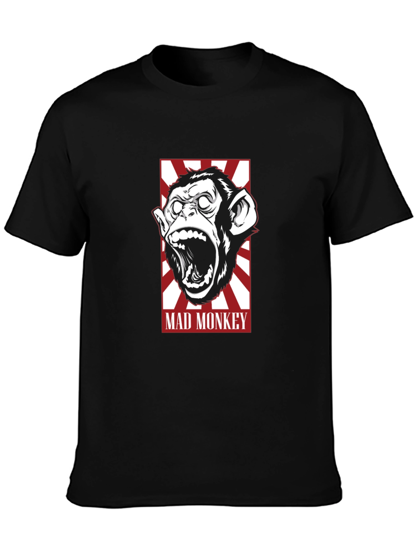 Mad Monkey Graphic Tee - Bold Black T-Shirt