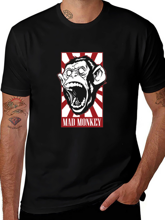 Mad Monkey Graphic Tee - Bold Black T-Shirt