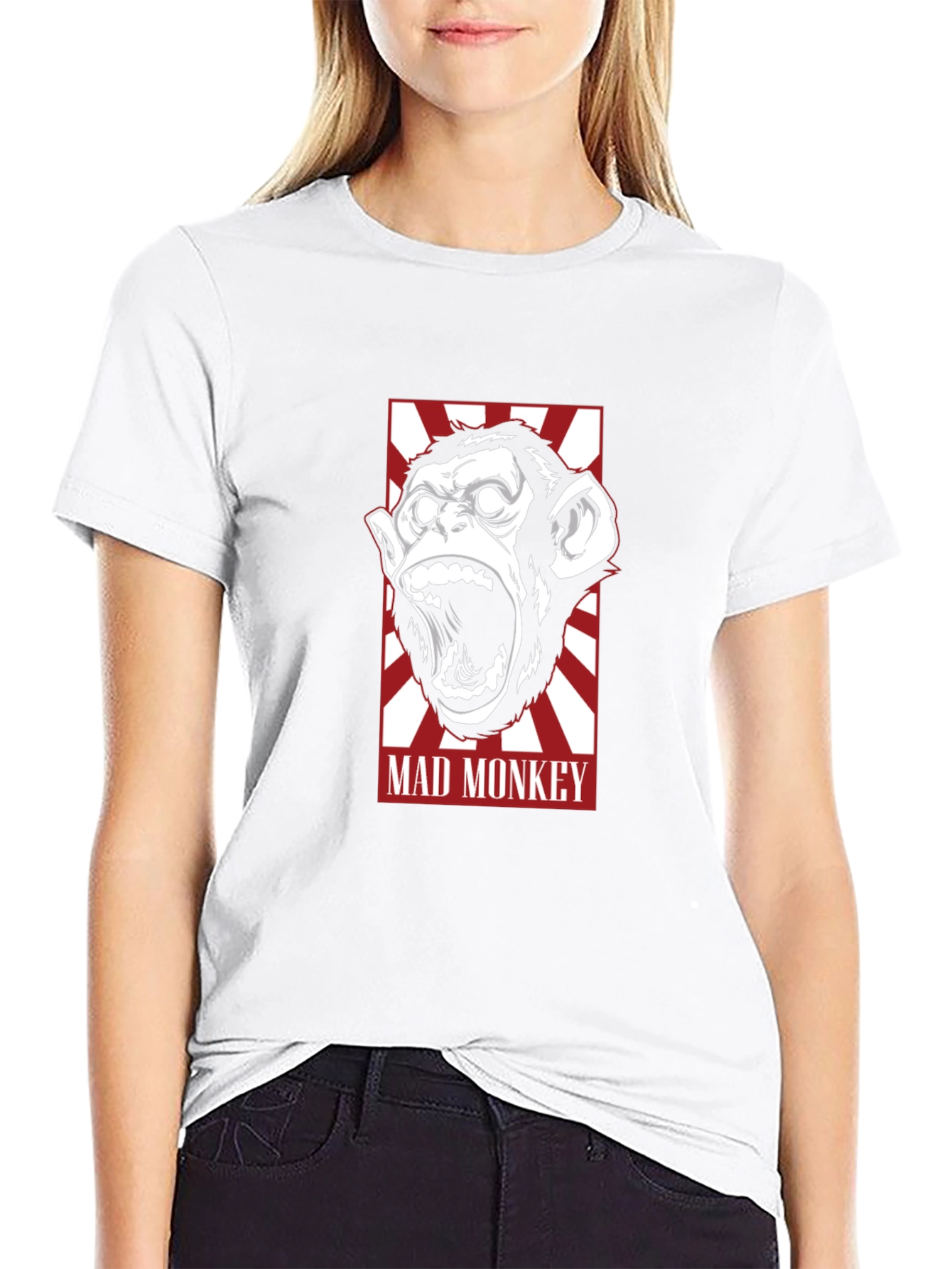 Mad Monkey Graphic Tee - Bold Black T-Shirt