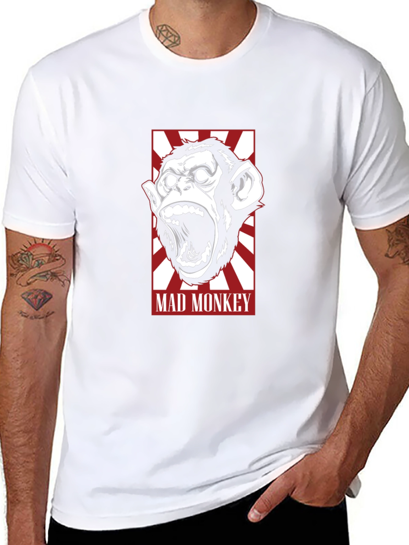 Mad Monkey Graphic Tee - Bold Black T-Shirt