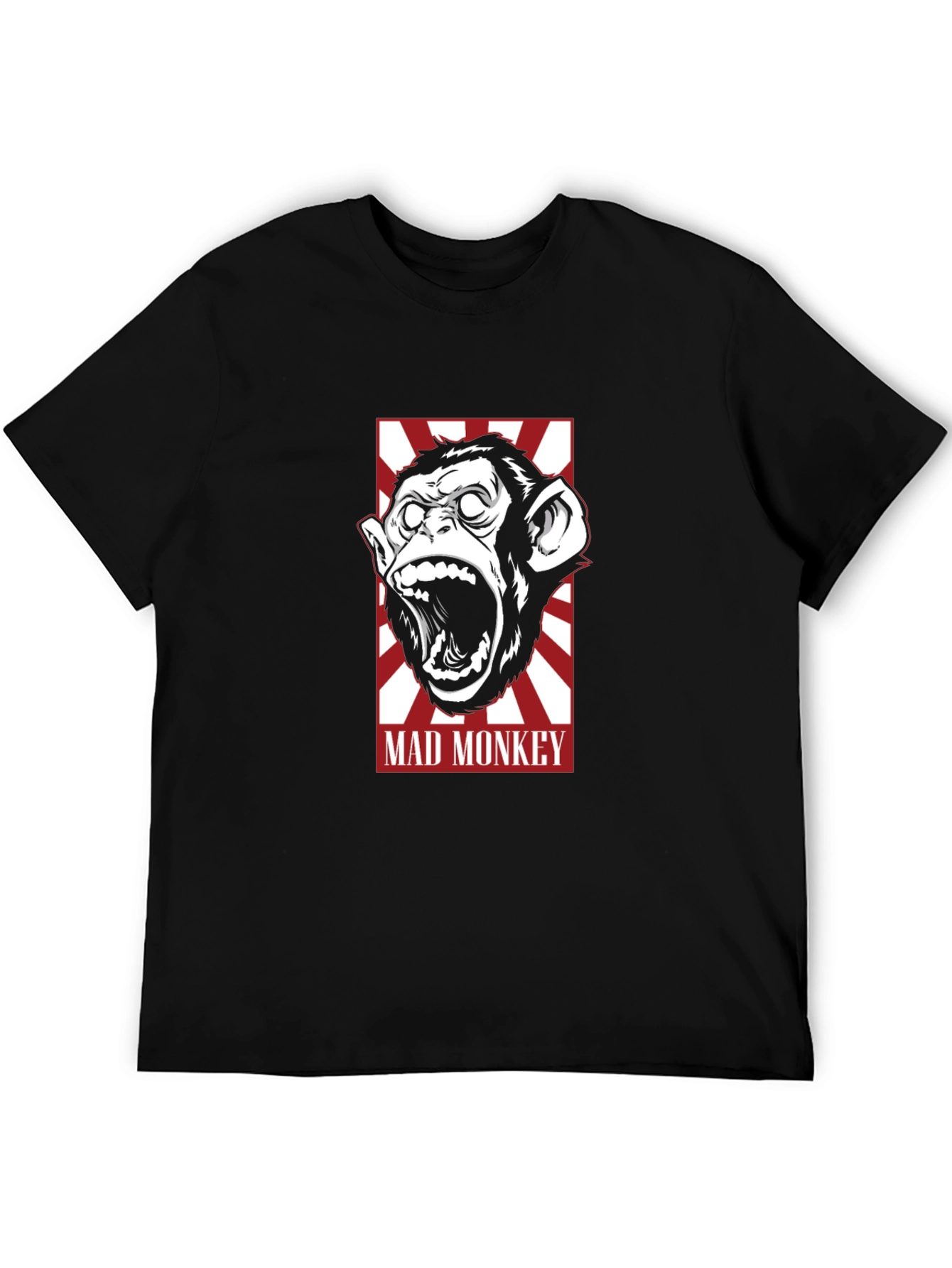 Mad Monkey Graphic Tee - Bold Black T-Shirt