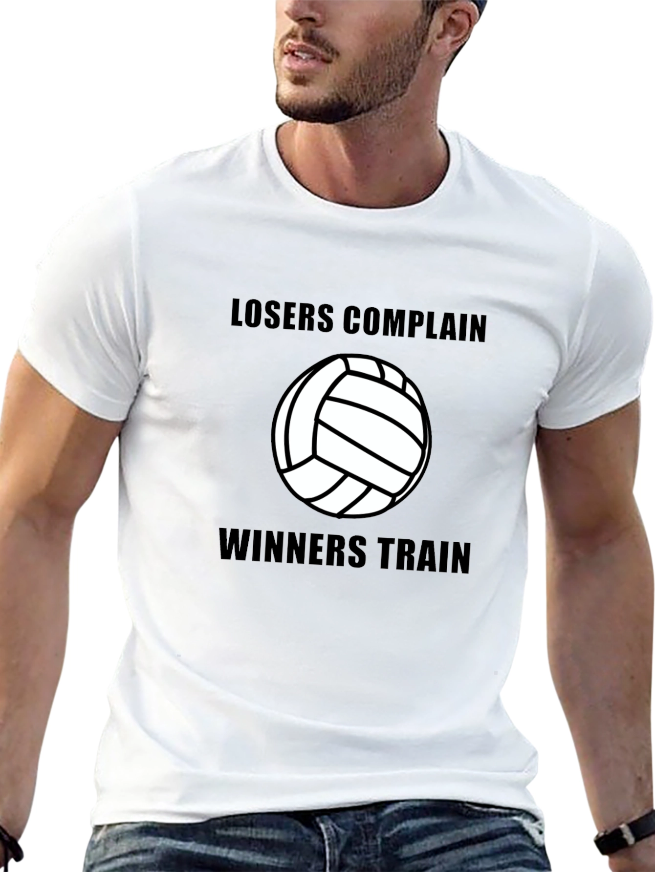 Volleyball Losers Complain Winners Train Black T-Shirt