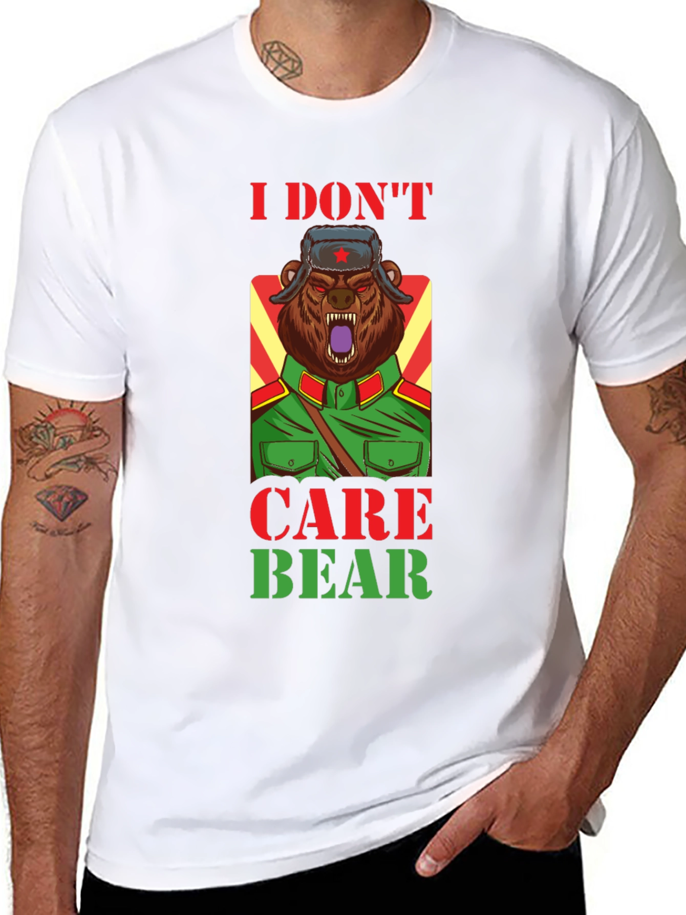 I Dont Care Bear T-Shirt - Sarcastic Graphic Tee