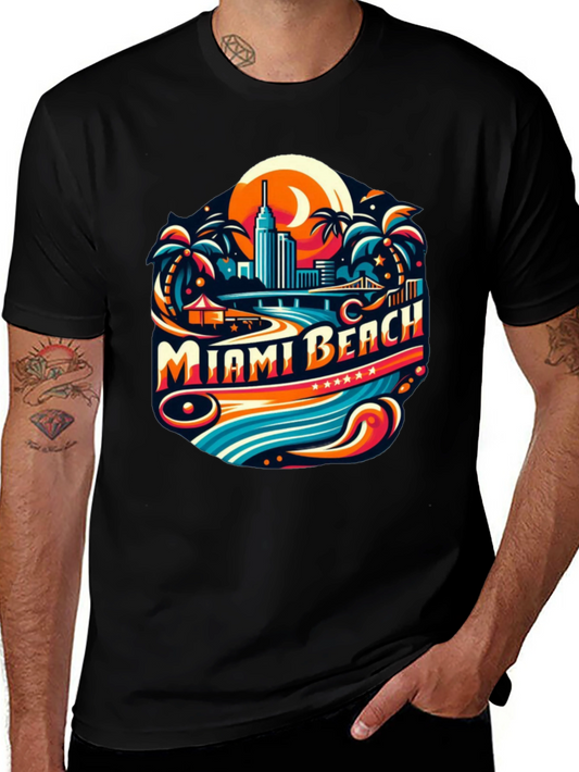 Miami Beach Graphic T-Shirt - Retro Style