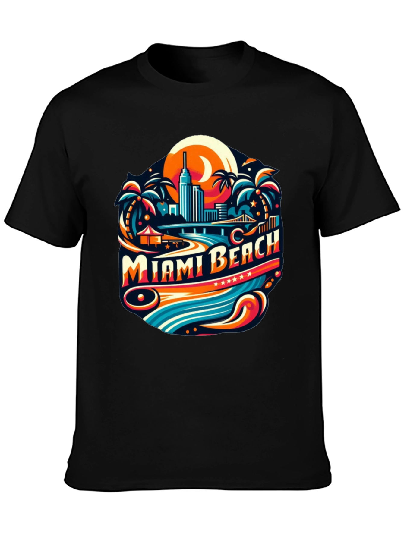 Miami Beach Graphic T-Shirt - Retro Style