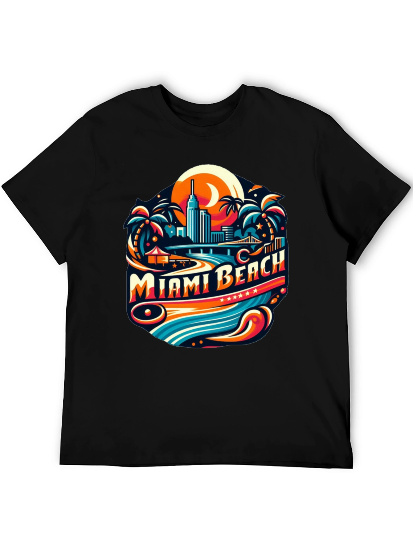 Miami Beach Graphic T-Shirt - Retro Style