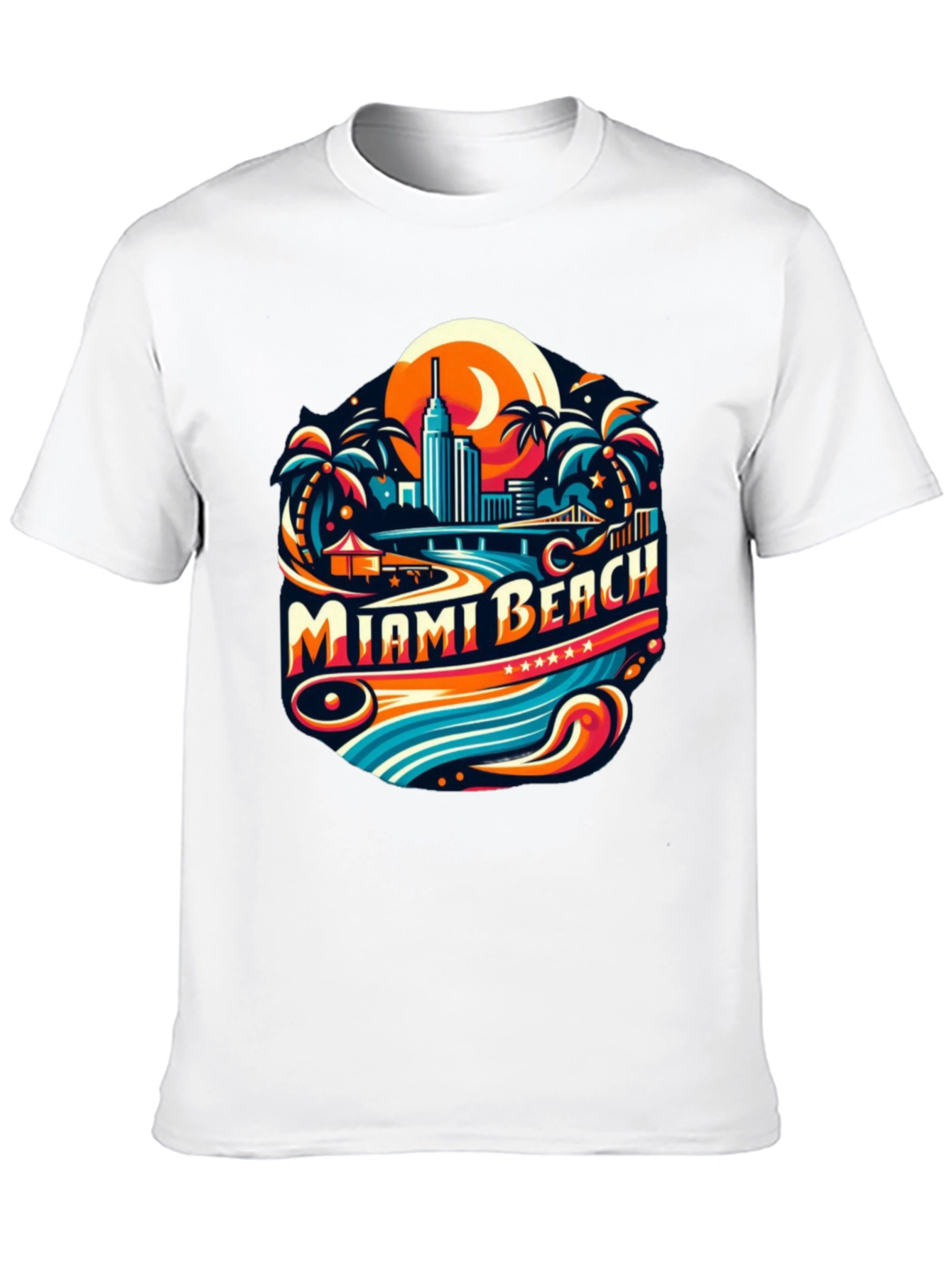 Miami Beach Graphic T-Shirt - Retro Style