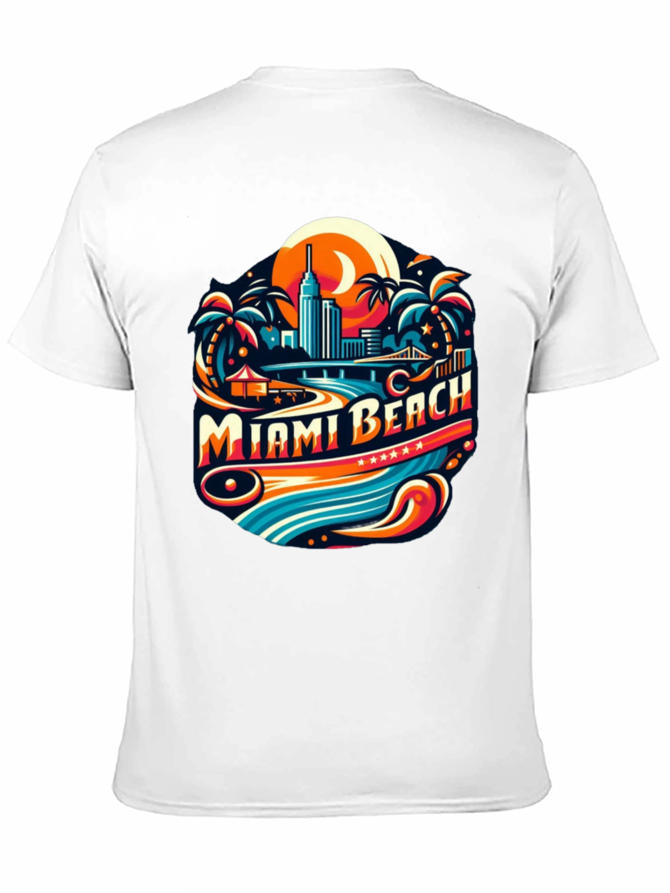 Miami Beach Graphic T-Shirt - Retro Style