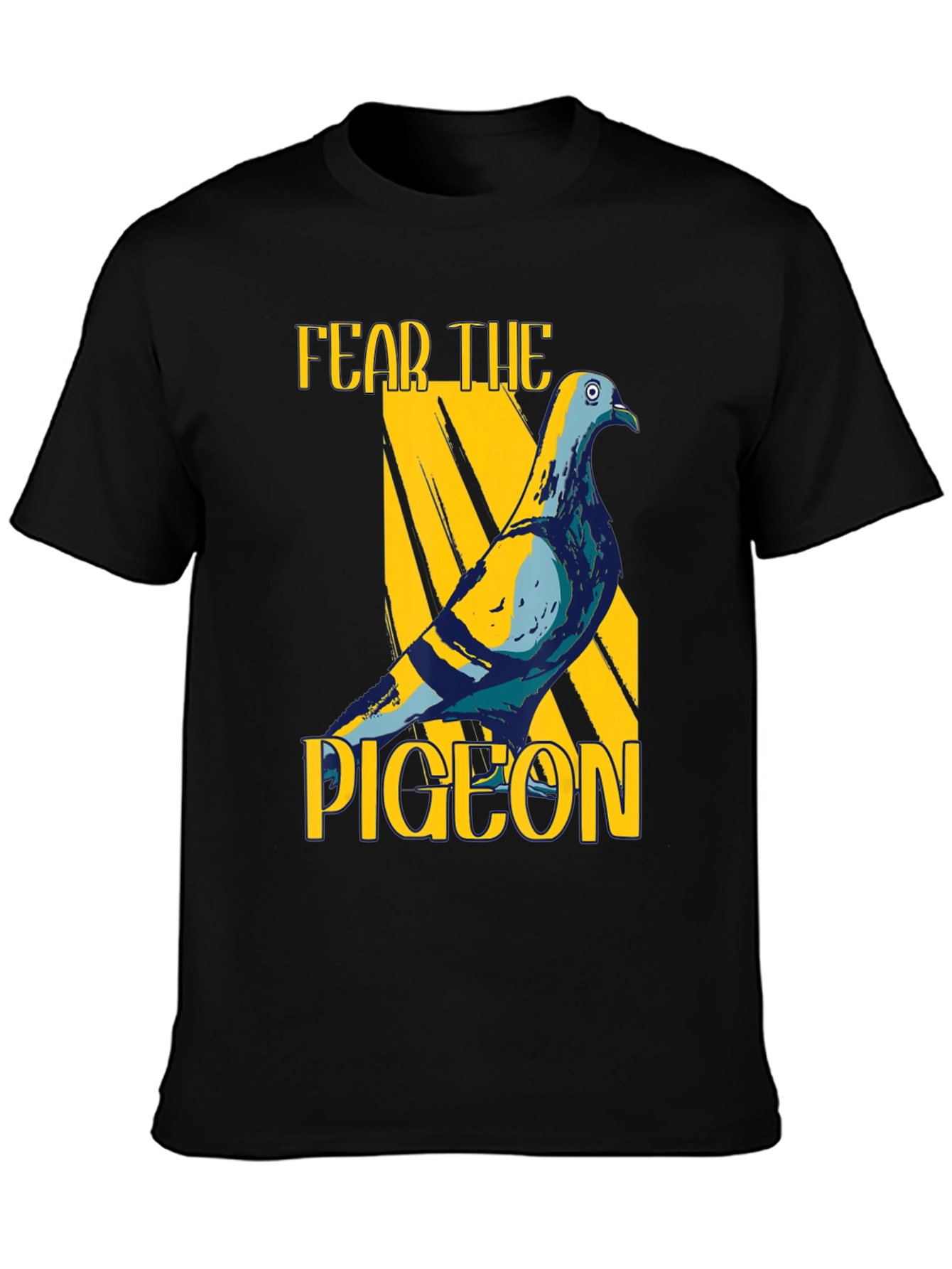 Fear The Pigeon Graphic T-Shirt - Black